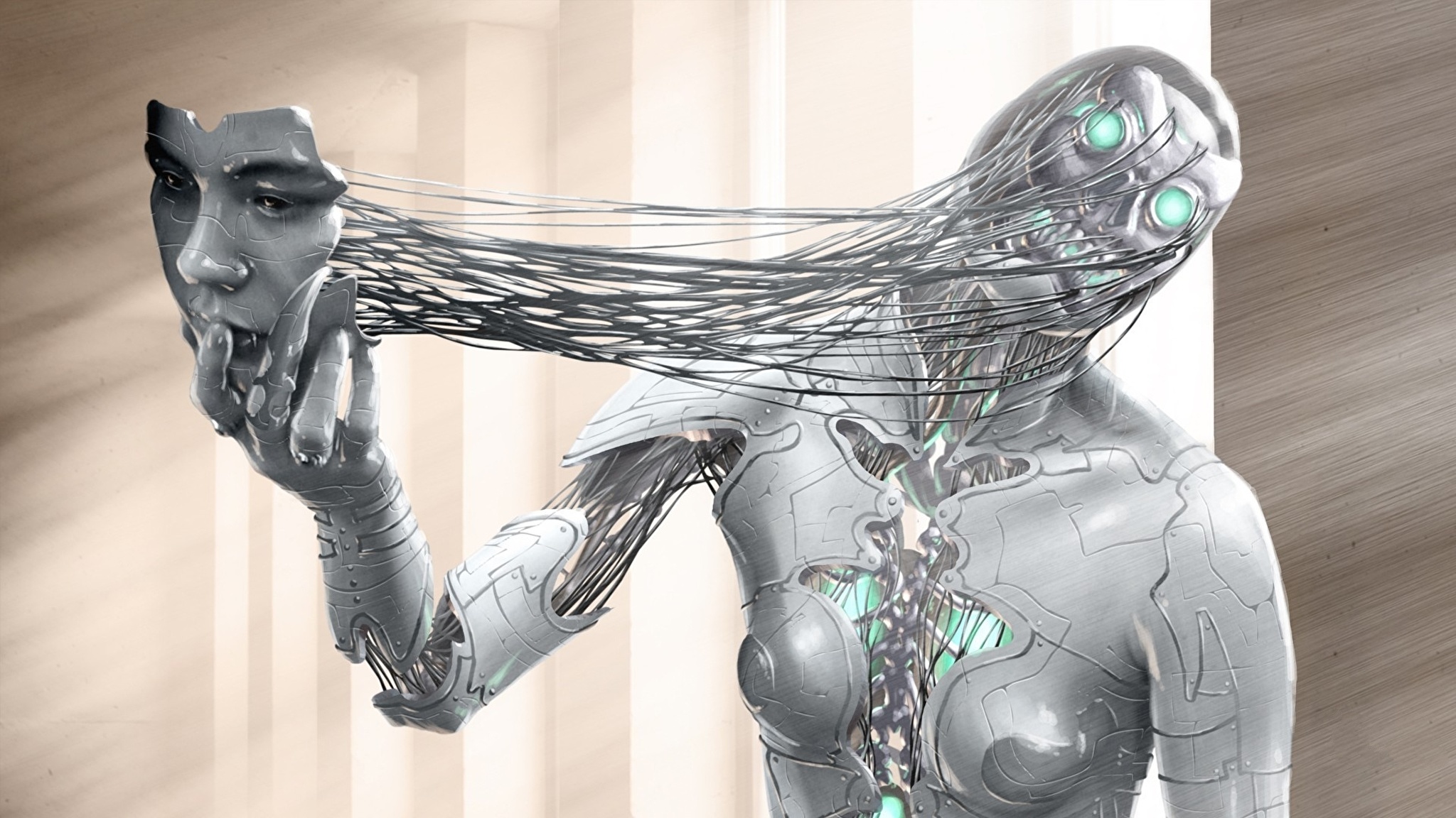 Искусственный интеллект для создания игр. Робот киберпанк. Киберпанковский Искин. Робот из киберпанк 2077.