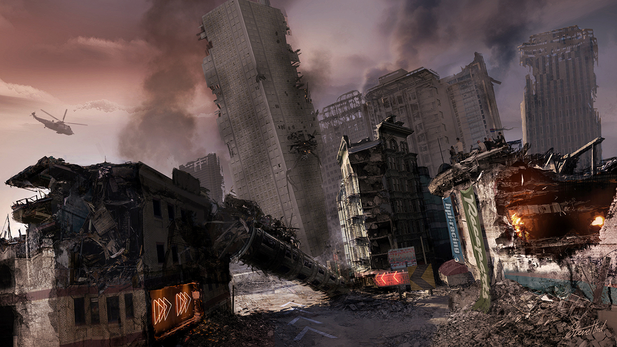 Город апокалипсис игра. MOTORSTORM Apocalypse Art. Разрушенный город. Разрушенное здание. Постапокалипсис город.