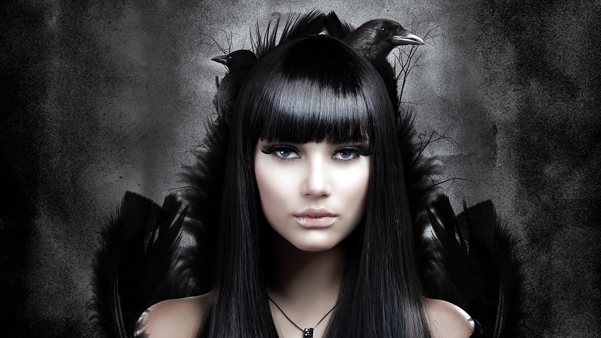 Черные волосы характер. Девушка дьявол. Девушка с черными волосами. Готические прически.
