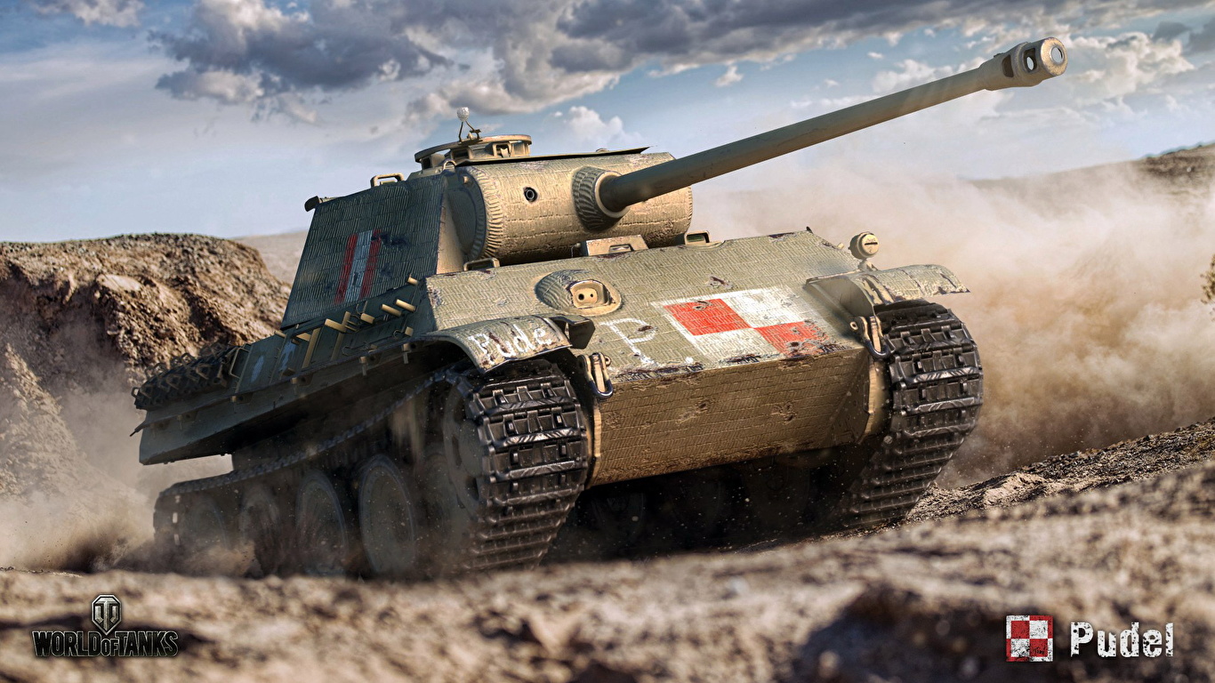 壁紙 1366x768 坦克世界 坦克 Panther Ausf G Pudel 德語 游戏 下载 照片