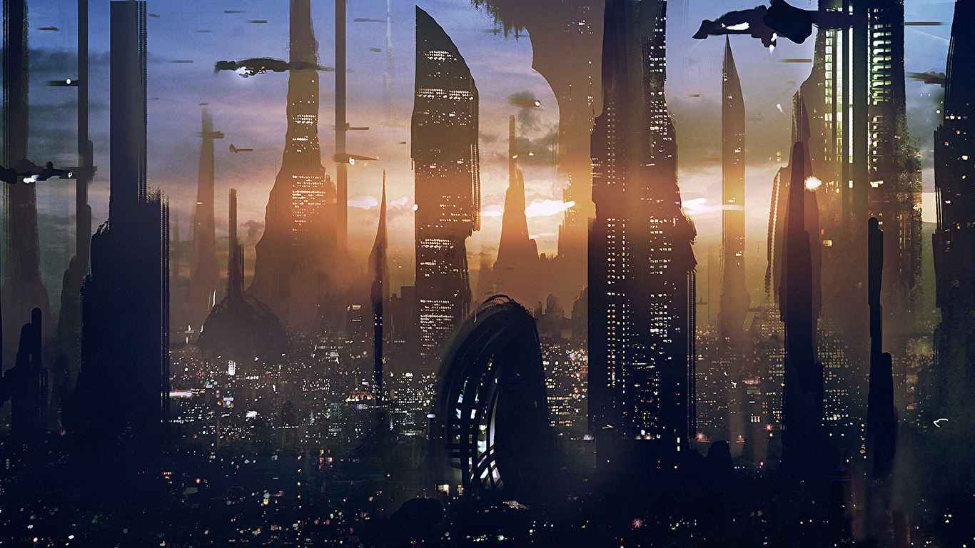 Обои для рабочего стола Star Wars Coruscantго Фэнтези Игры 1366x768