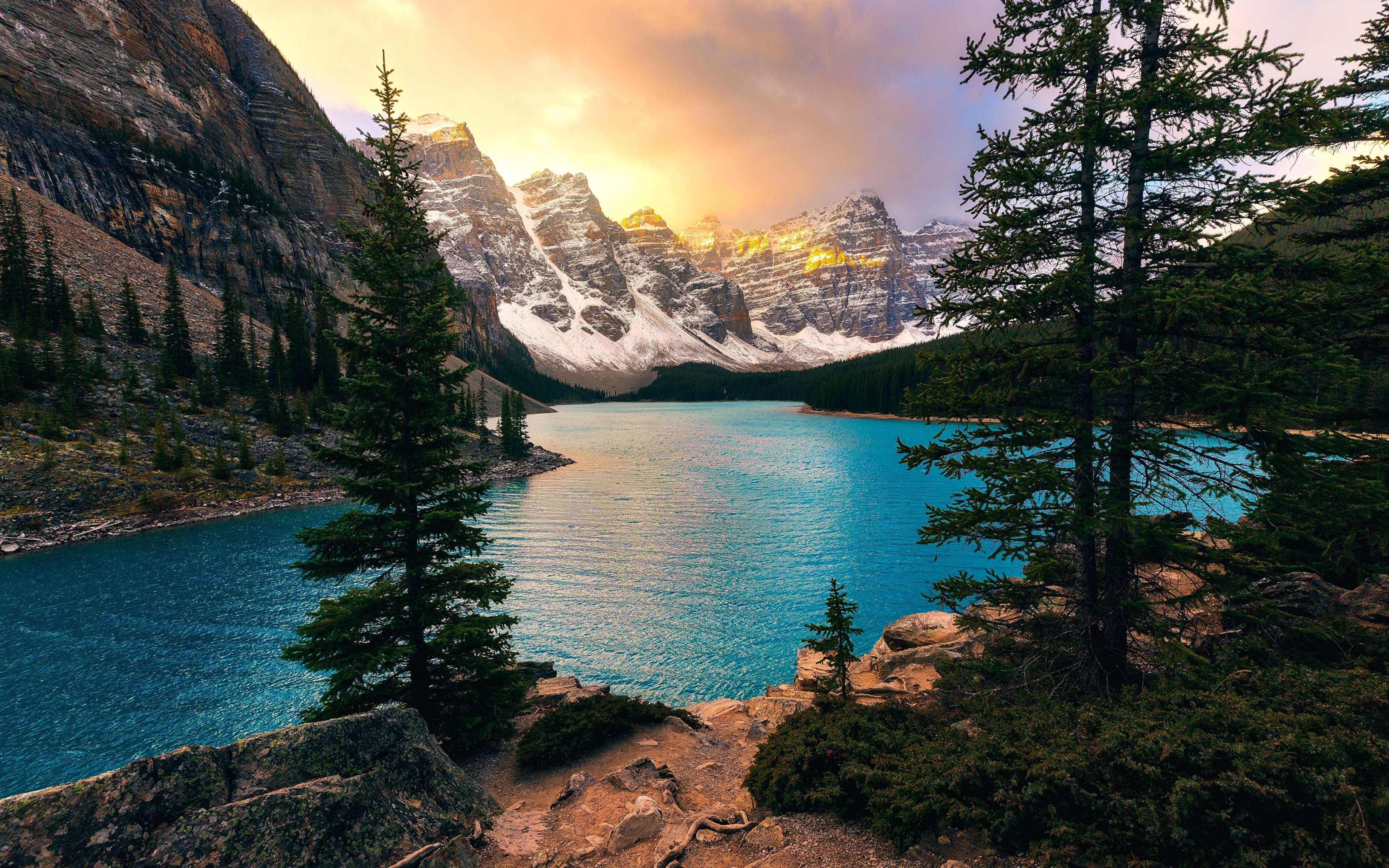 Download Banff National Park Alberta Canada 4K Background | Wallpapers.com