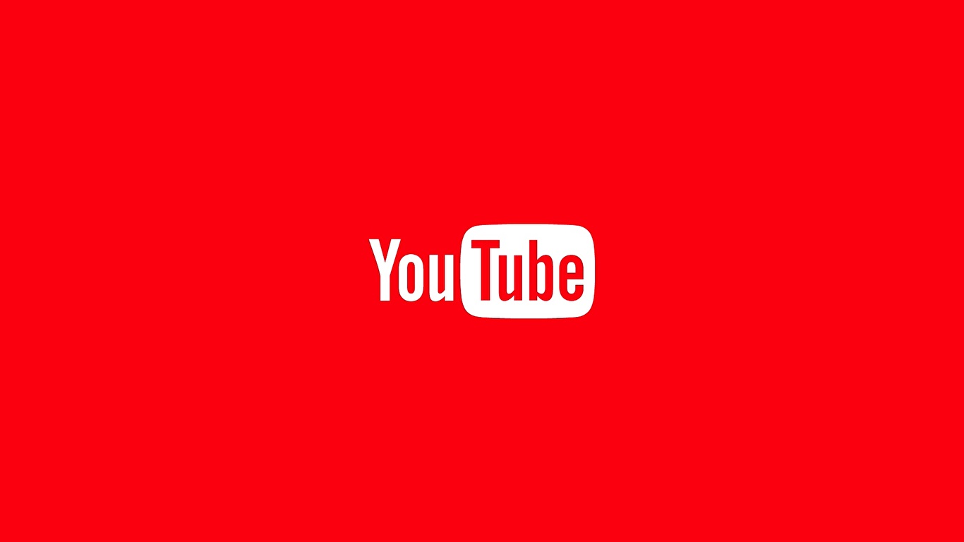 壁紙 1366x768 ロゴエンブレム Youtube 赤の背景 ダウンロード 写真