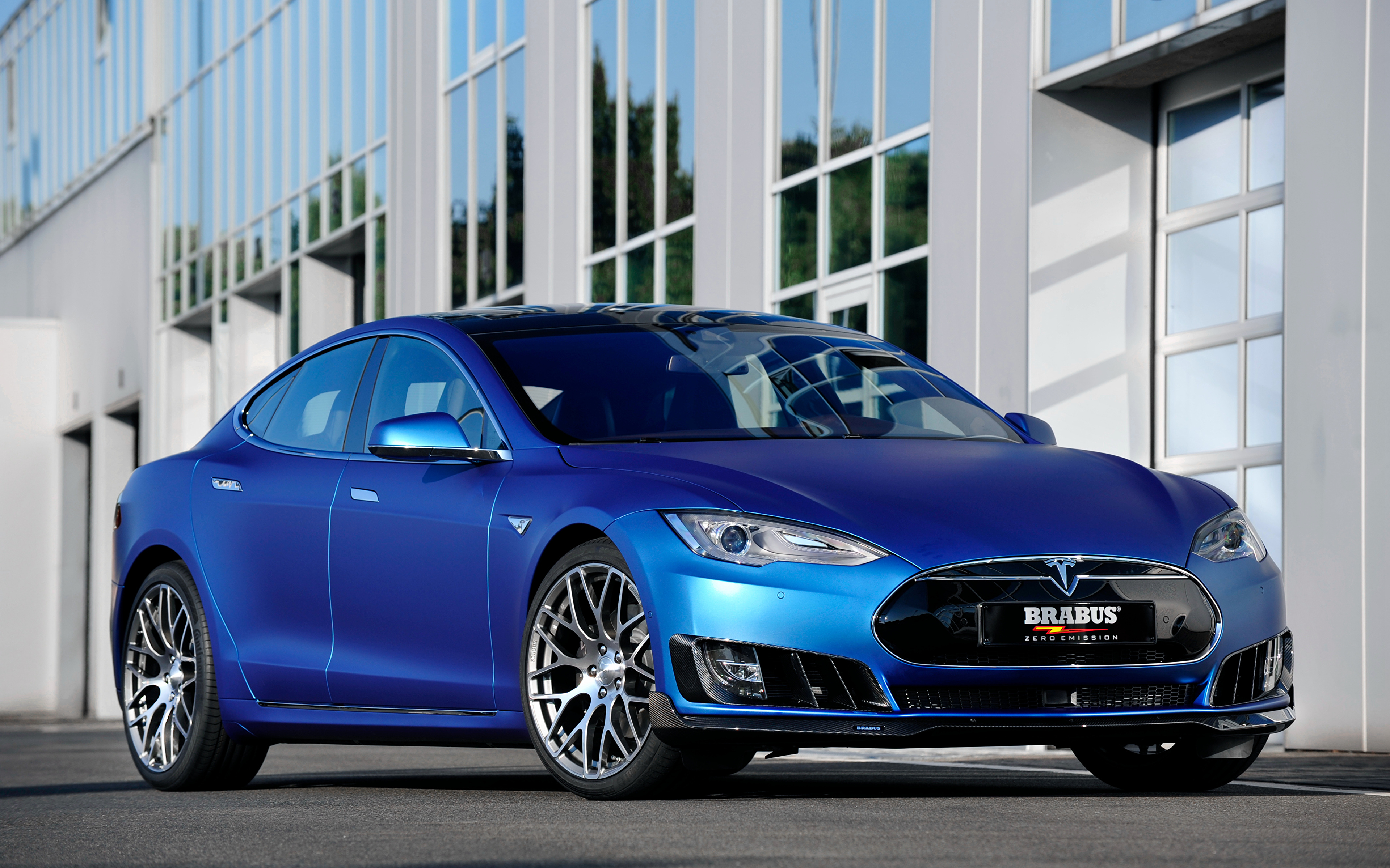 Photos Automobile Tesla Motors 2015 Brabus Model S Blue