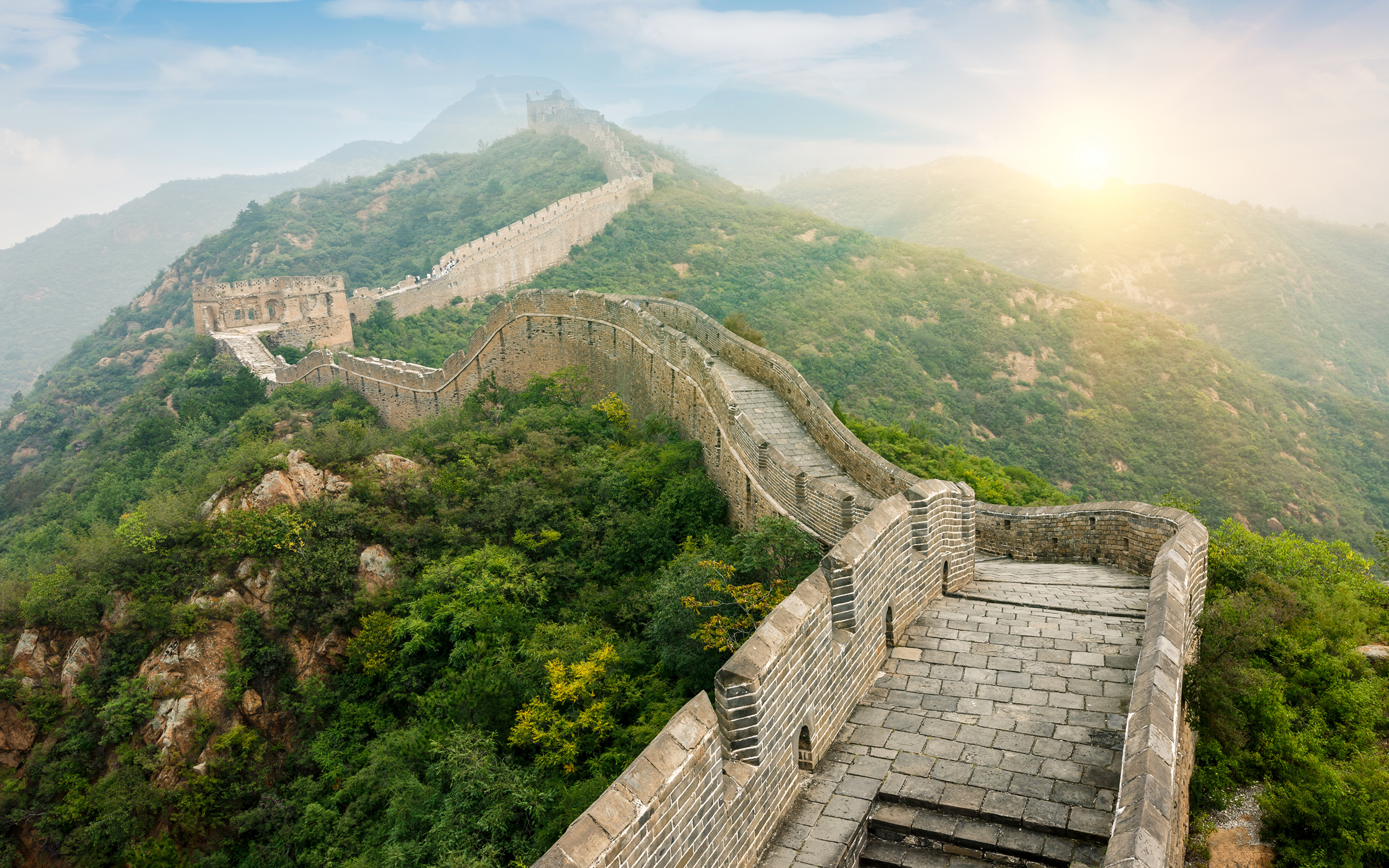 Bilder China Natur Chinesische Mauer Wand 3840x2400