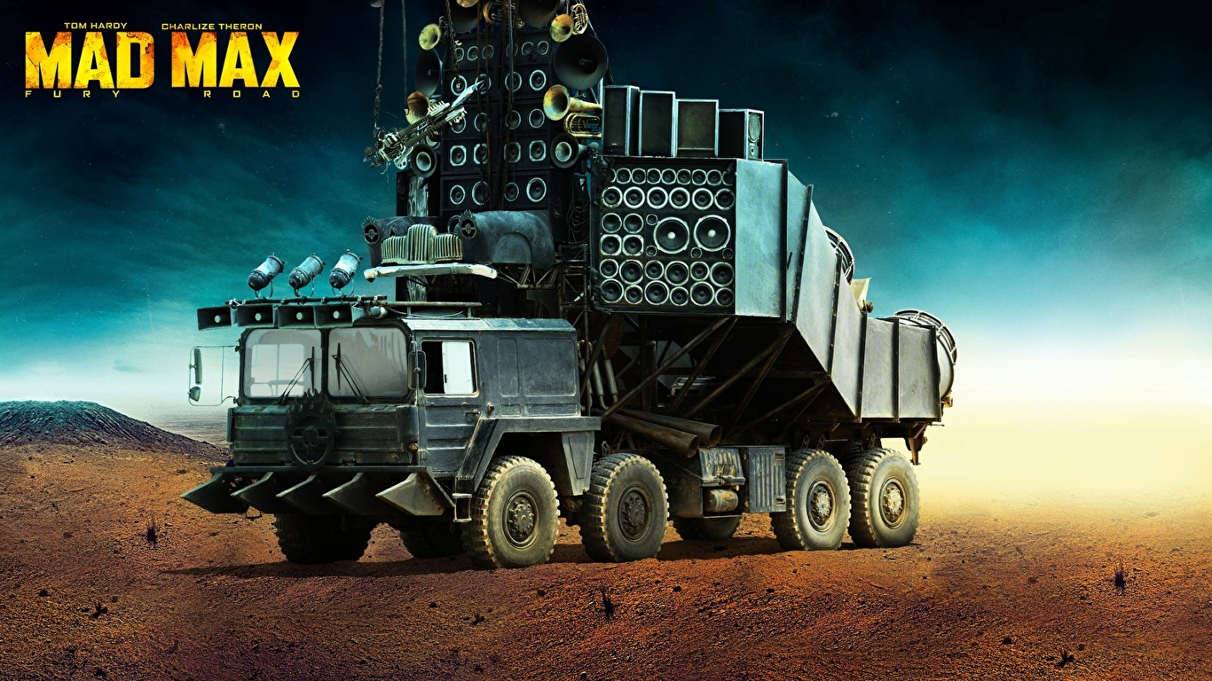 Wallpaper Mad Max Fury Road Trucks Desert Sky Movies 1366x768