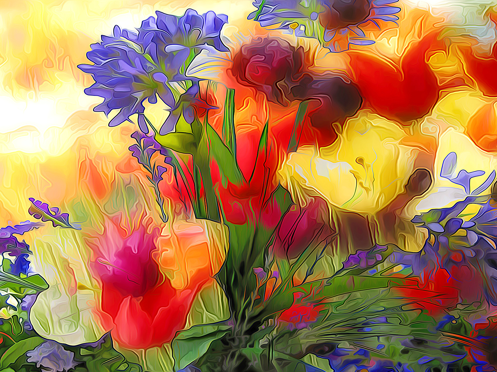 Desktop Wallpapers 3d Graphics Flower 1600x1200