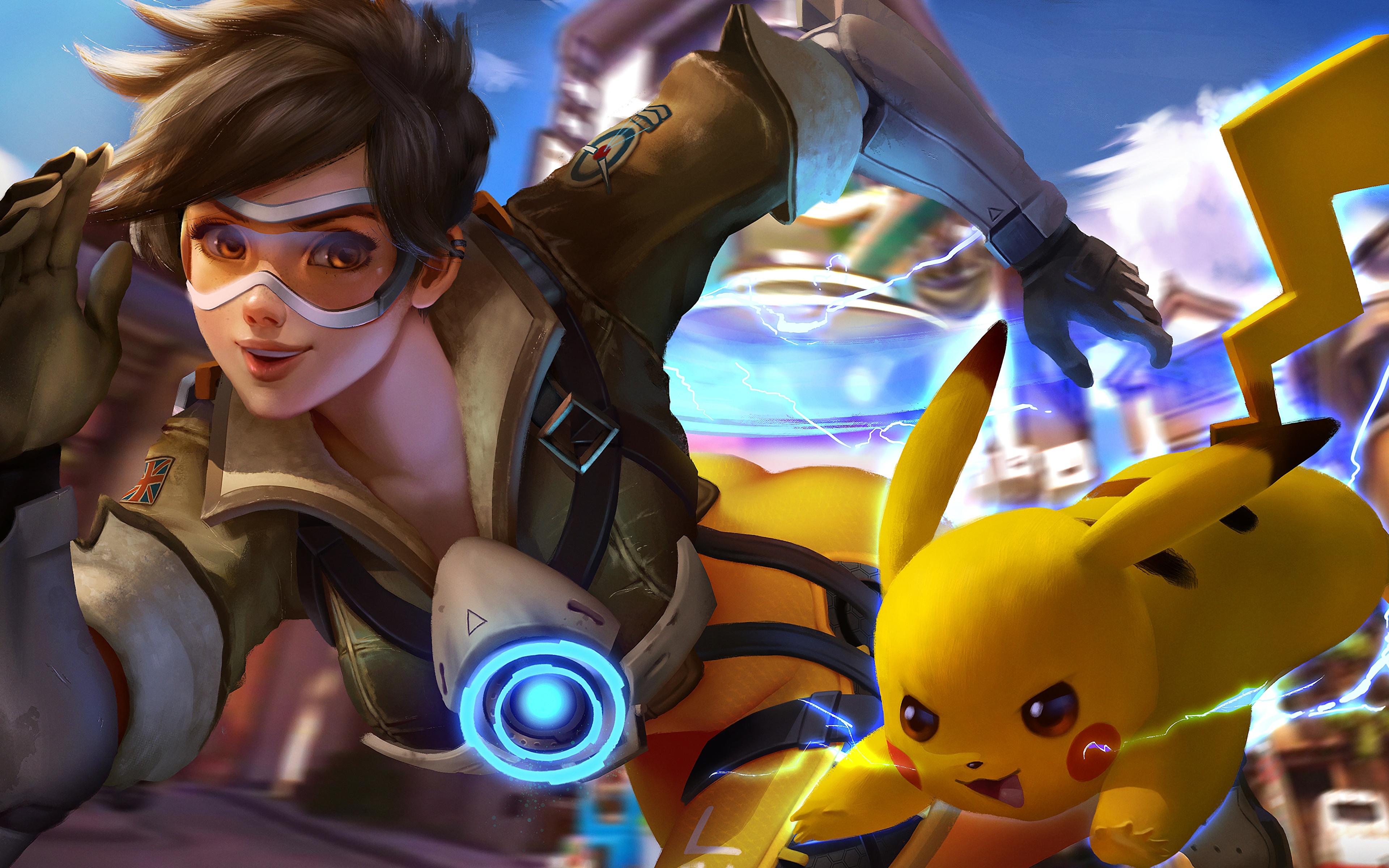 Photo Overwatch tracer, crossover, pikachu Games