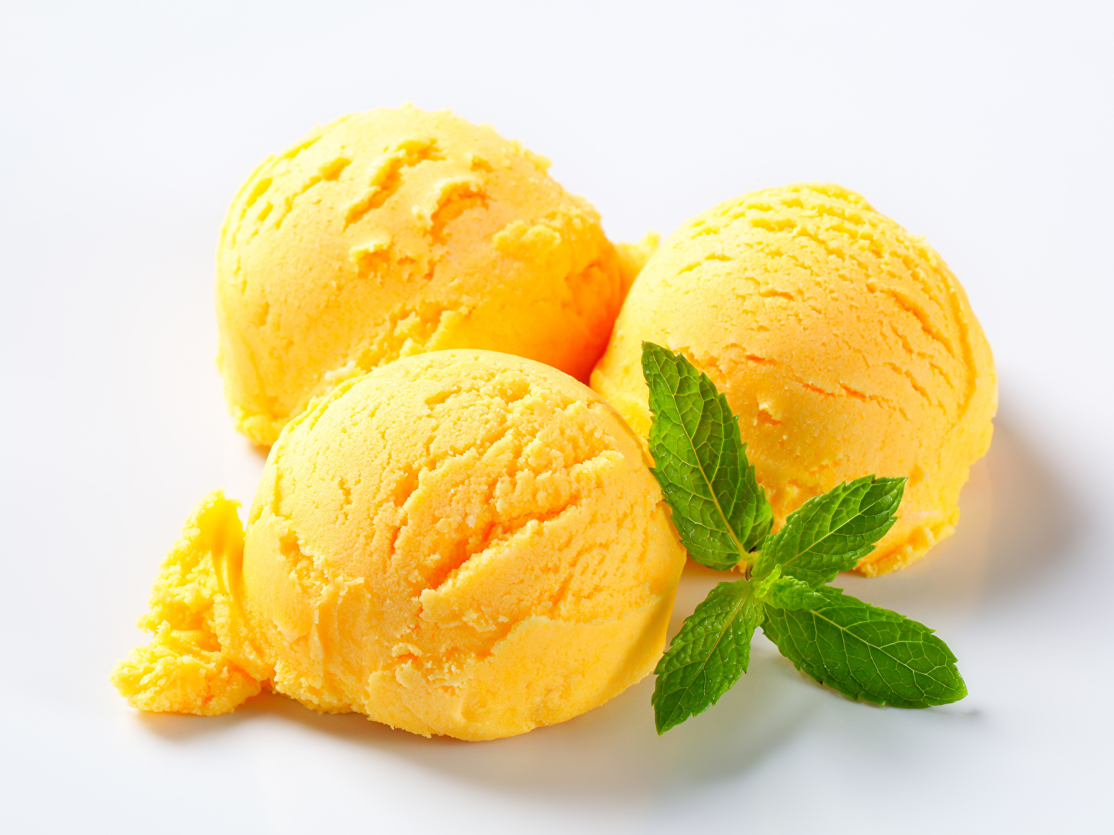 Download Images Leaf Yellow Ice Cream Food Balls Sweets White 1600x1200 PSD Mockup Templates