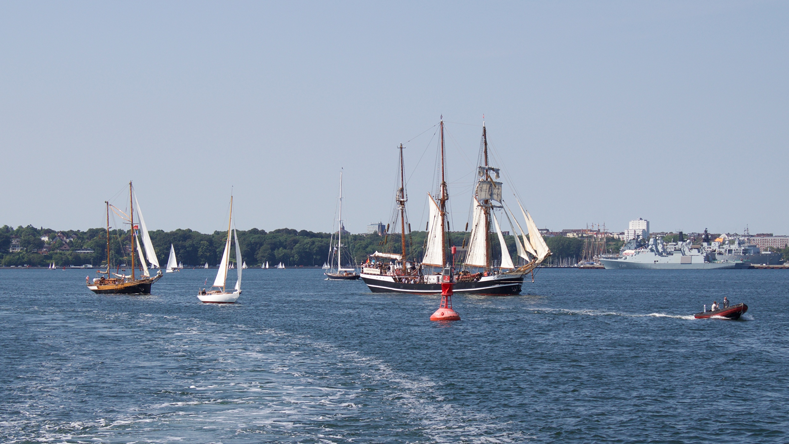 Photos Germany Baltic sea, Mecklenburg ship Sailing Cities 2560x1440