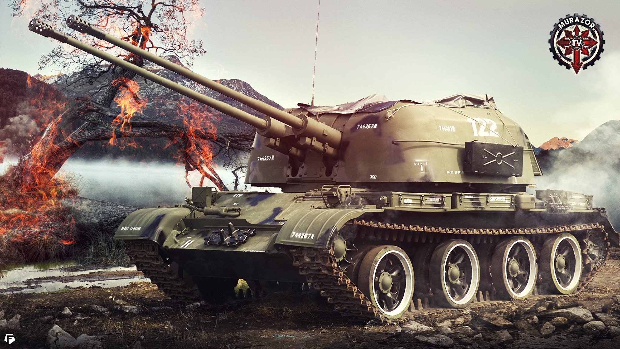 Танки на обои. ЗСУ-57-2. ЗСУ-57-2 арт. World of Tanks русские танки. Танк на раб стол.