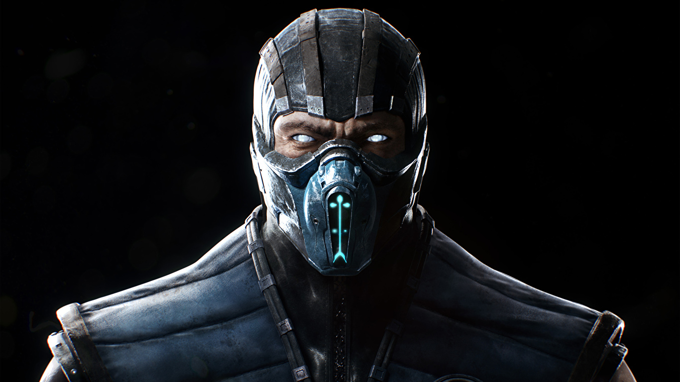 Картинка Mortal Kombat Воители Sub-zero Фэнтези Игры Маски 1366x768