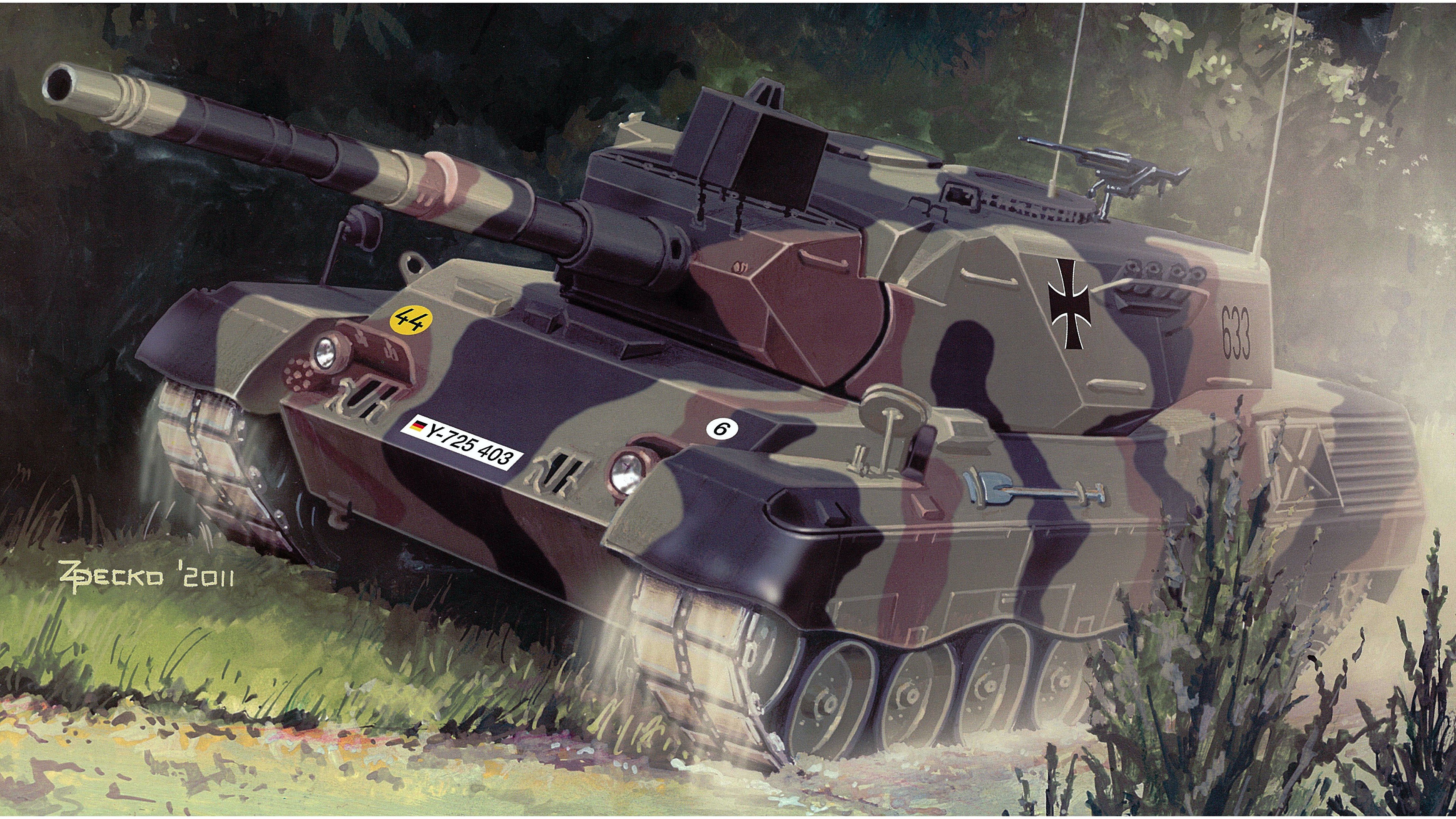 壁紙 3840x2160 戦車 描かれた壁紙 Leopard 1a4 ドイツ語 陸軍 ダウンロード 写真