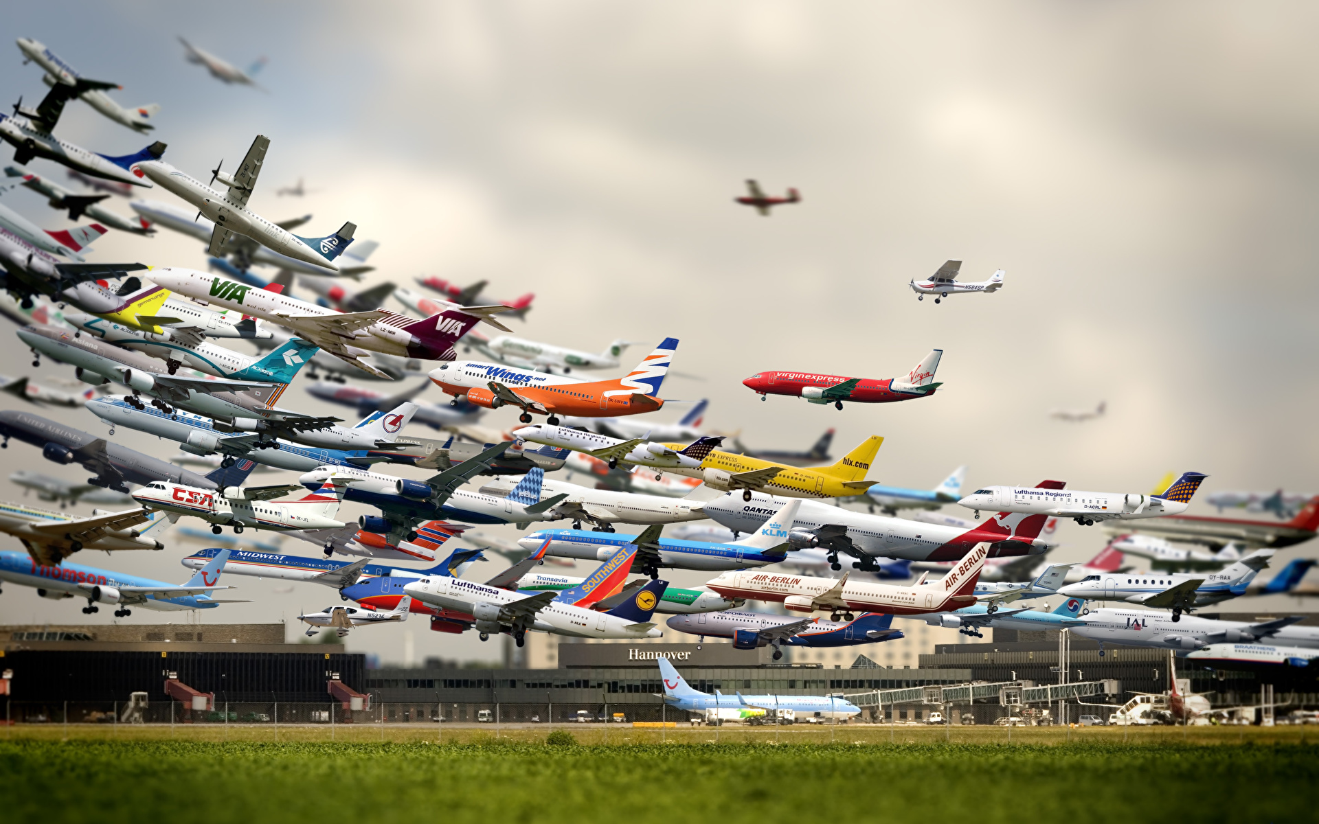 壁紙 19x10 飛行機 たくさん 離陸 航空 ダウンロード 写真