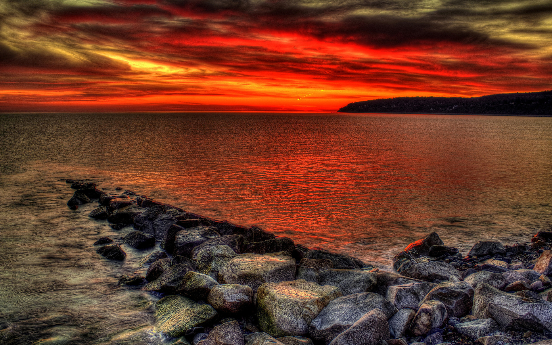 Fondos De Pantalla 1920x1200 Costa Piedras Amaneceres Y Atardeceres Hdr