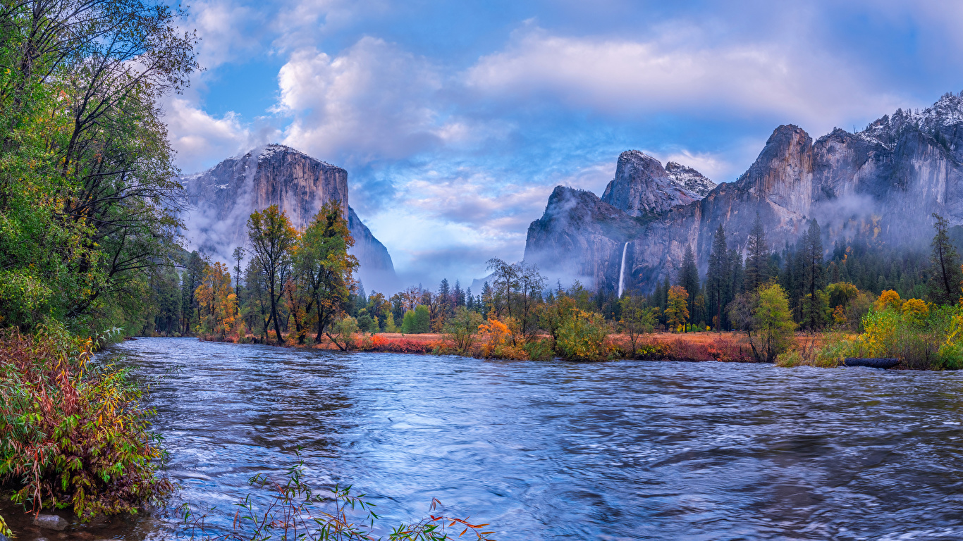 Desktop Wallpapers Yosemite California USA Nature mountain 1366x768