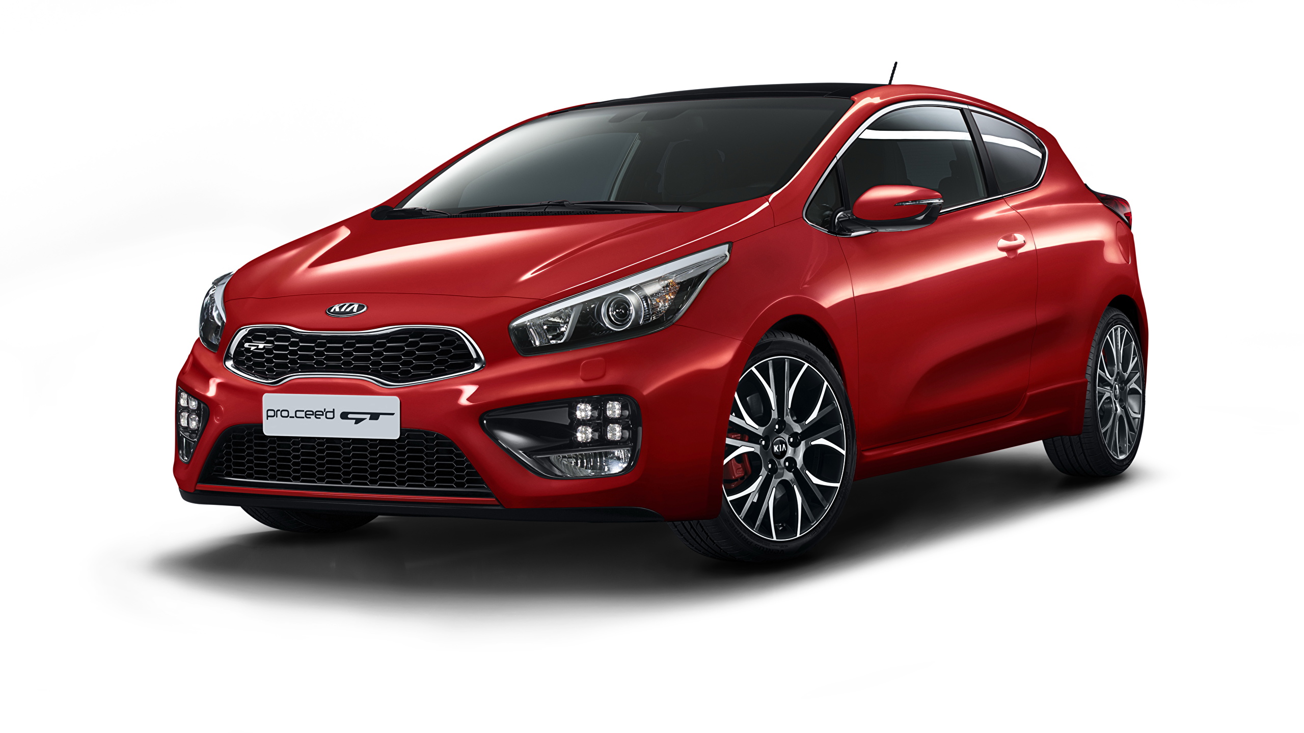 Desktop Wallpapers KIA 2013 Pro Ceed GT Red Cars Metallic 2560x1440