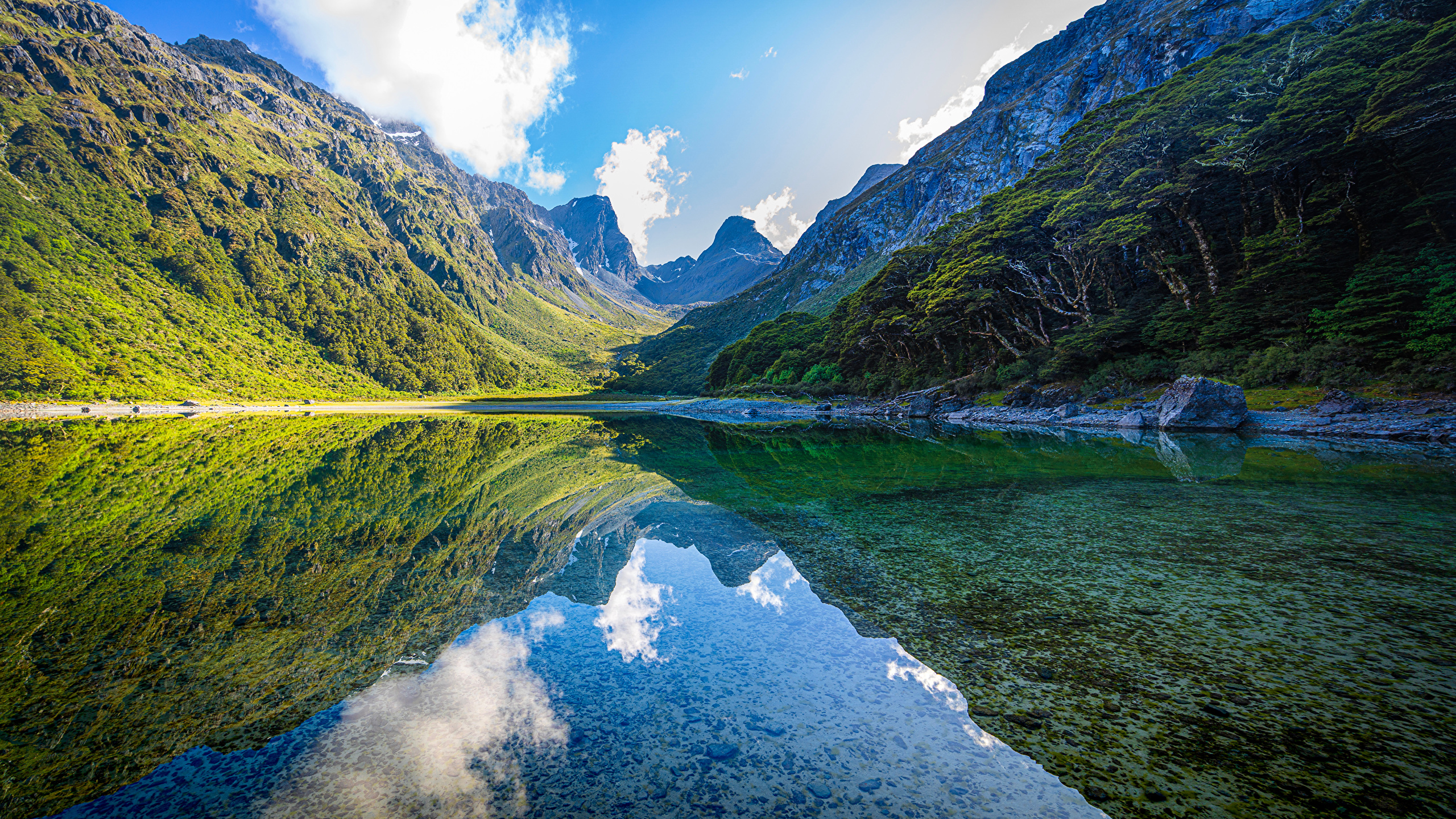 2560x1440 Nueva Zelandia Montañas Lago Fotografía De Paisaje Parque Mount Aspiring National Park Reflejo montaña, parques, reflejado Naturaleza