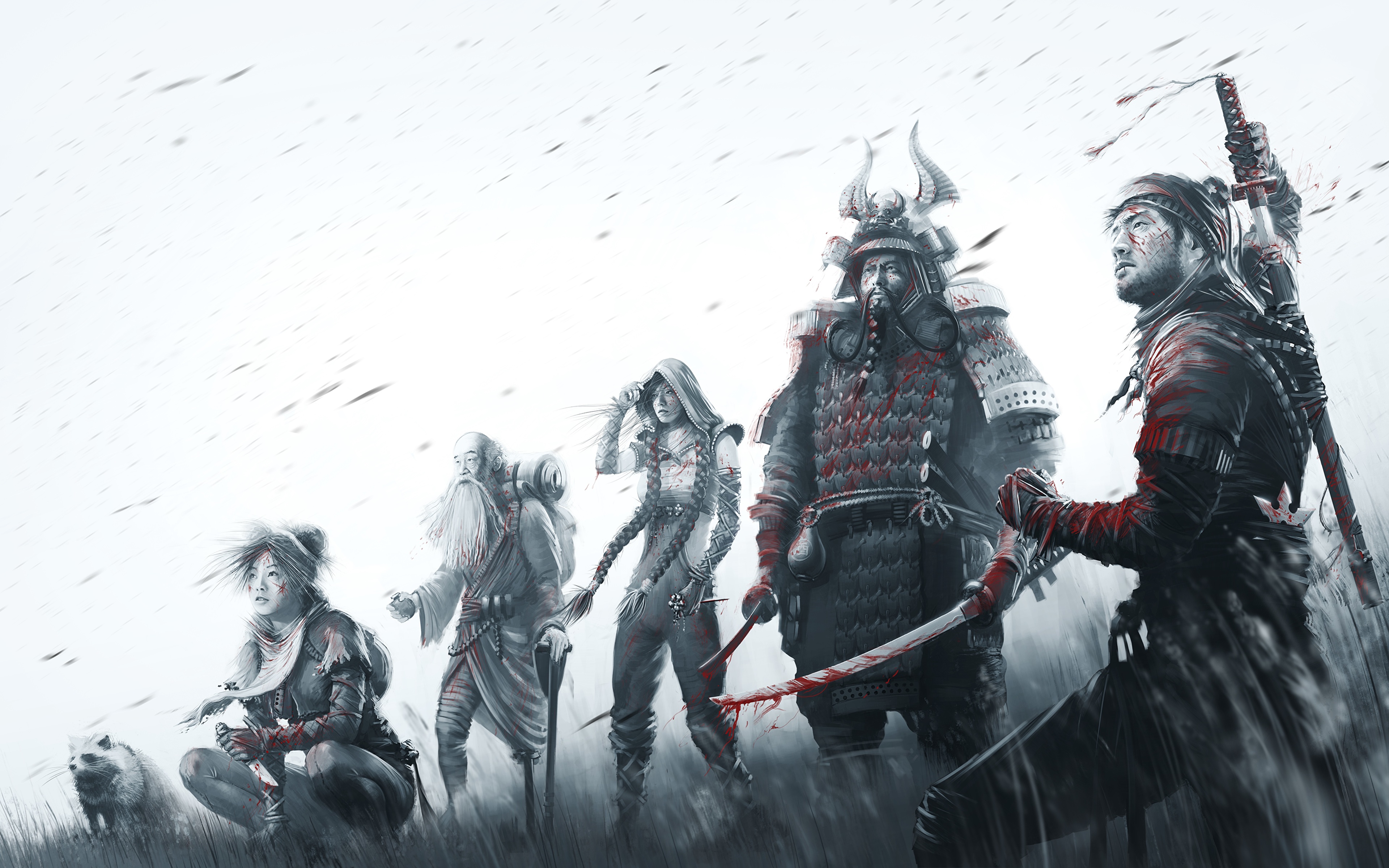 Картинки самурая Воители Shadow Tactics Blades of the 3840x2400