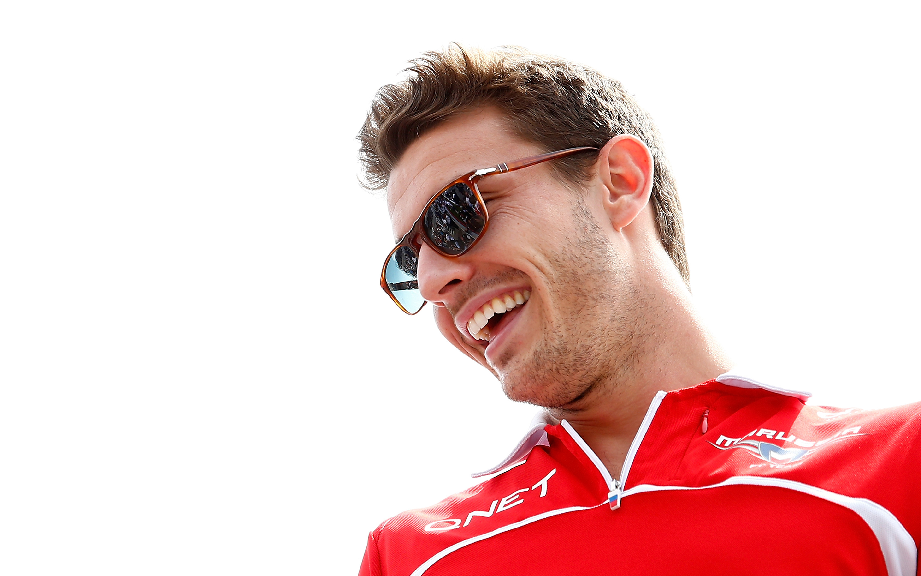 壁紙 3840x2400 男性 Marussia F1 Formula One Jules Bianchi 眼鏡 微笑み 笑い 有名人 ダウンロード 写真