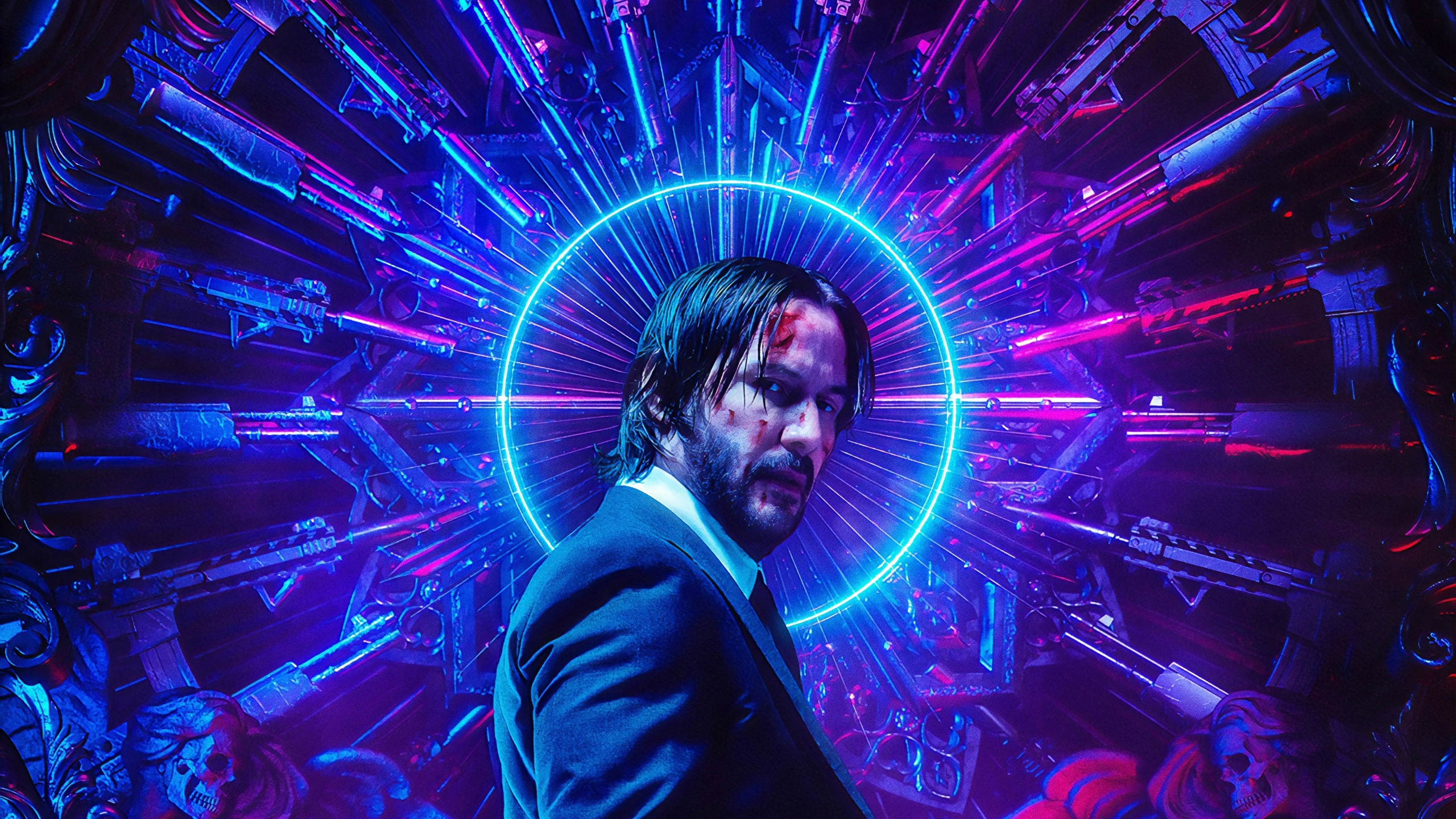 Fotos Keanu Reeves John Wick Kapitel 3 Sturmgewehr Film 2560x1440 9283