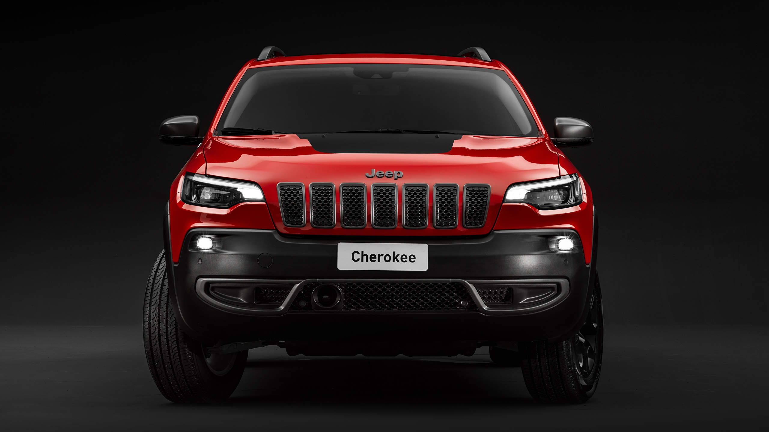 Papeis de parede 2560x1440 Jeep Cherokee, Trailhawk, 2019 SUV Vermelho