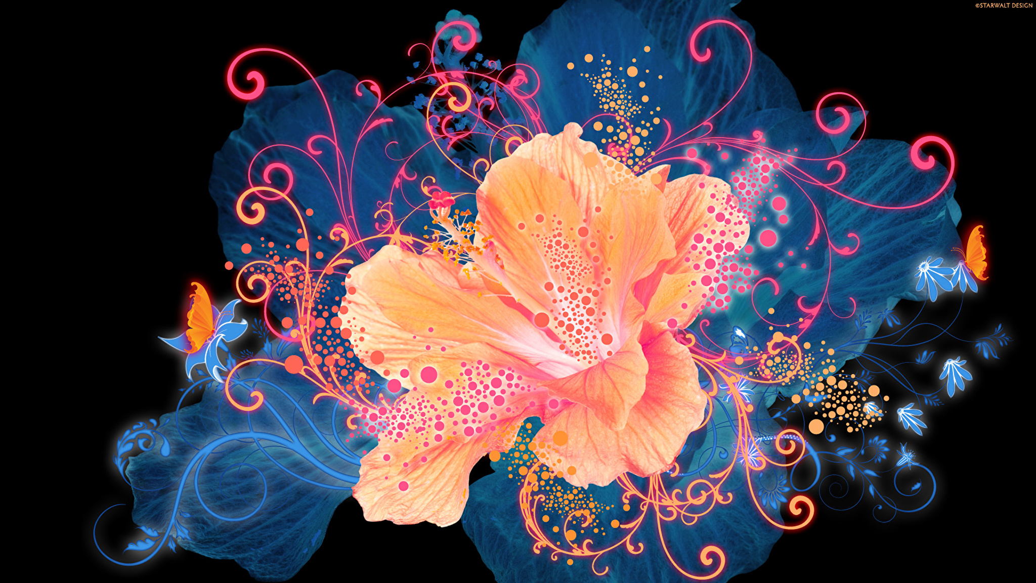 Фантазийные цветы. "Сказочный цветок"Дианы Эловой.. Цветы фэнтези. Яркие цветы.