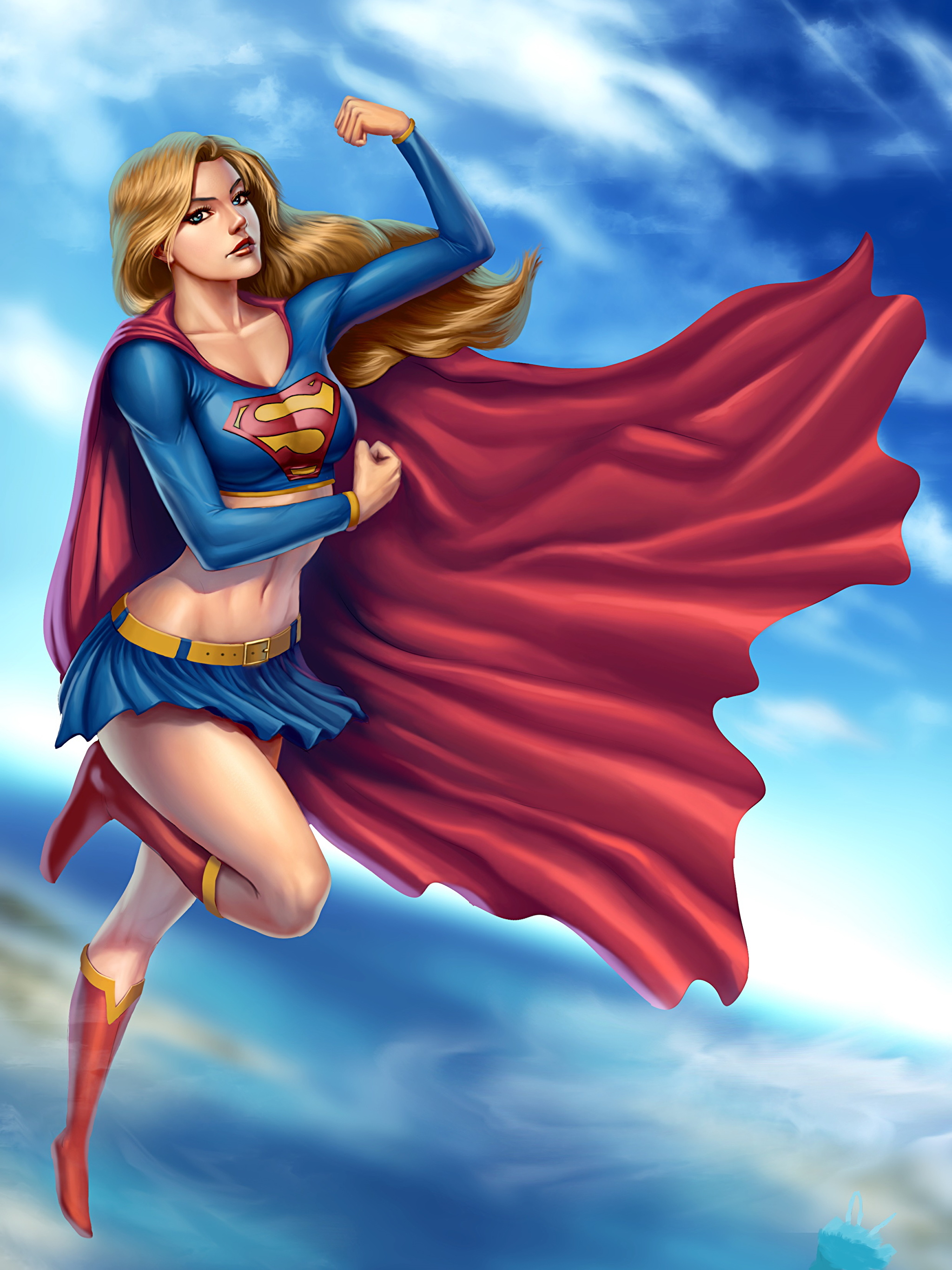 Heroes comics Supergirl hero Cloak Fantasy Girls photo 2048x2732 young woma...