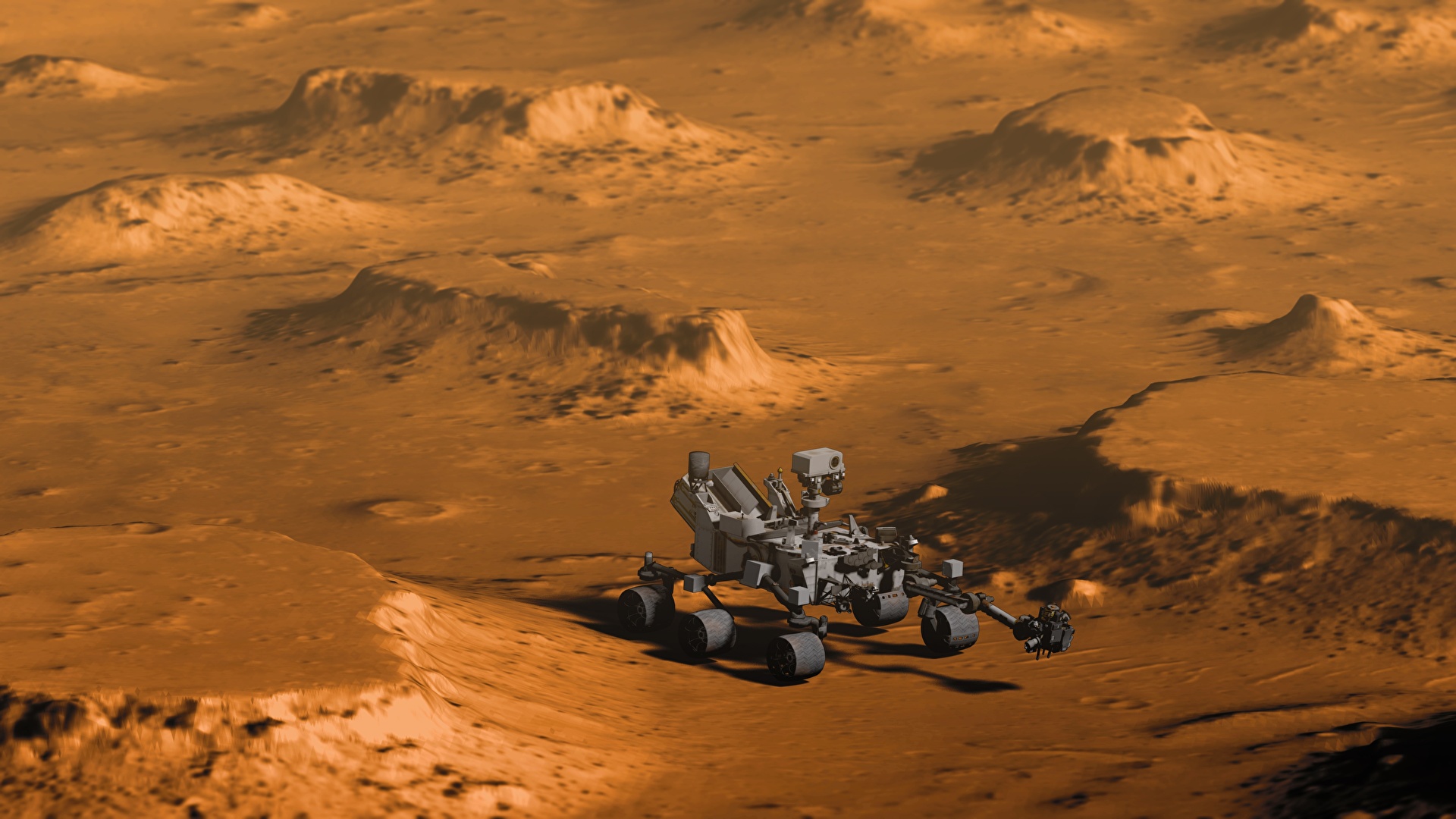 Achtergronden Mars Science Laboratory Curiosity, NASA Ruimte 1920x1080