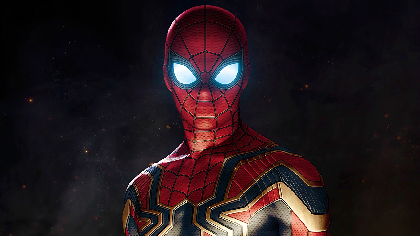 Wallpaper Avengers: Infinity War Spiderman hero Movies 1366x768