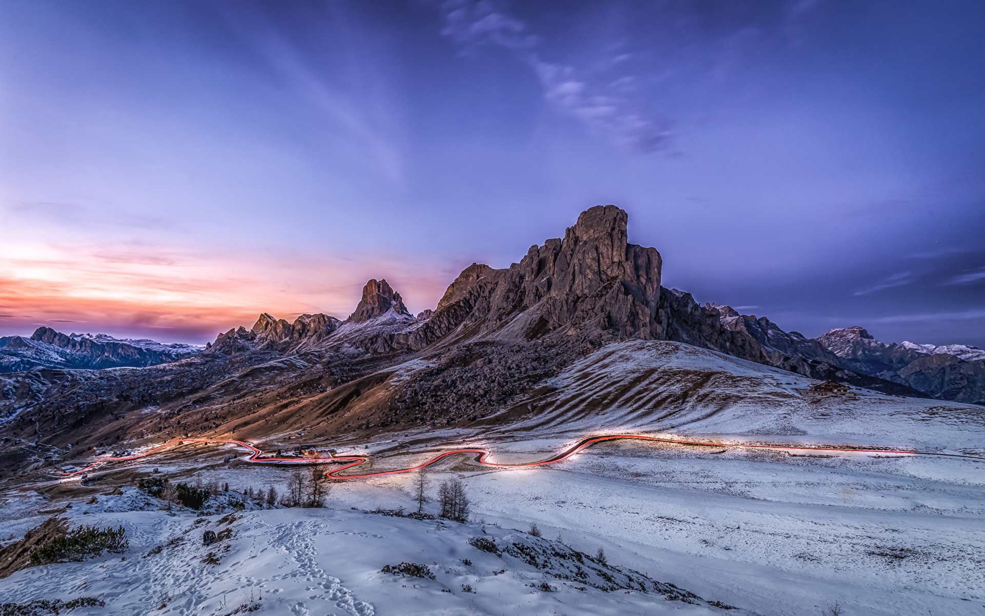 Pictures Alps Italy Dolomites Nature Mountain Snow 1920x1200