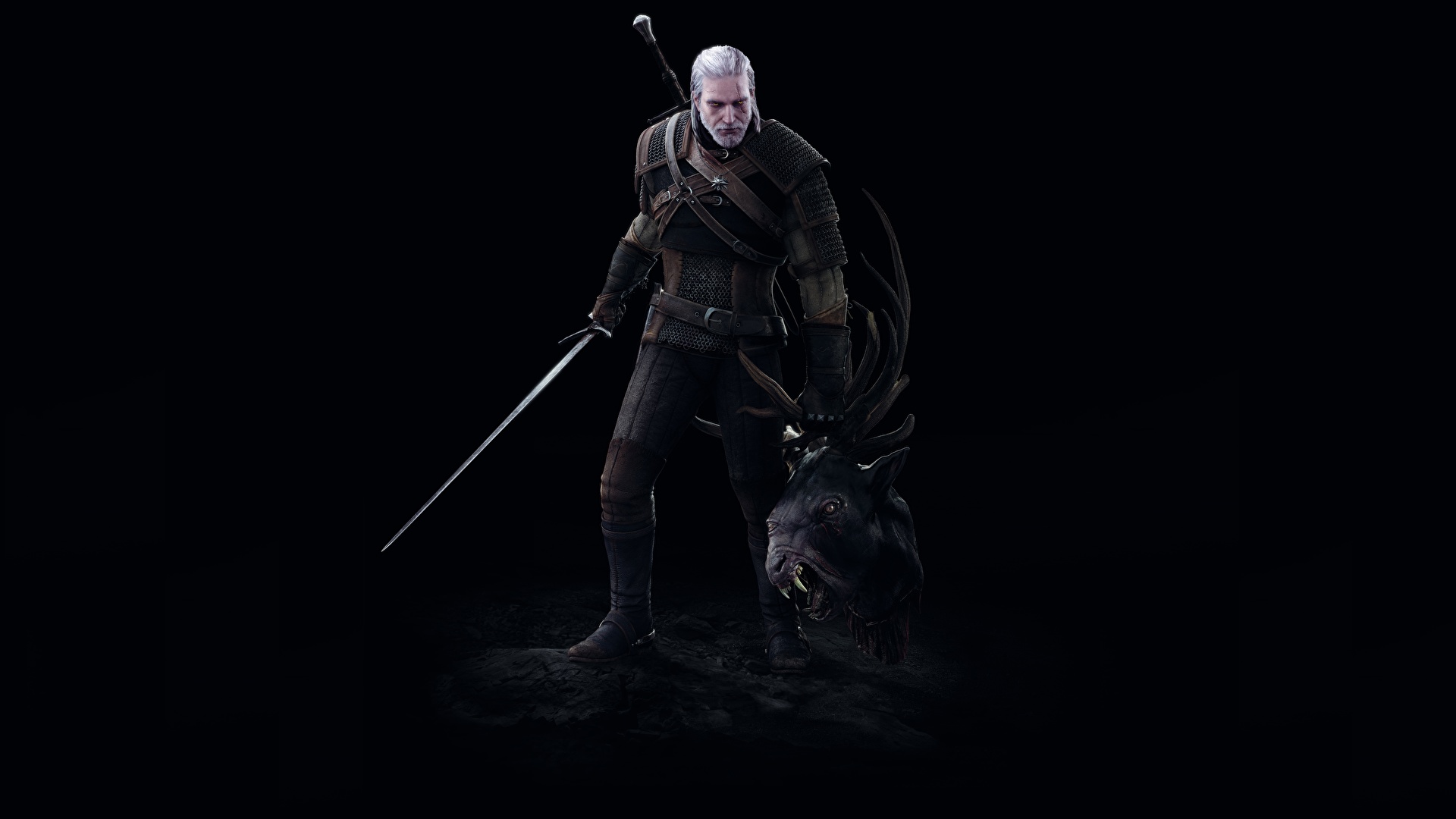 Обои для рабочего стола The Witcher 3: Wild Hunt Мечи 1920x1080