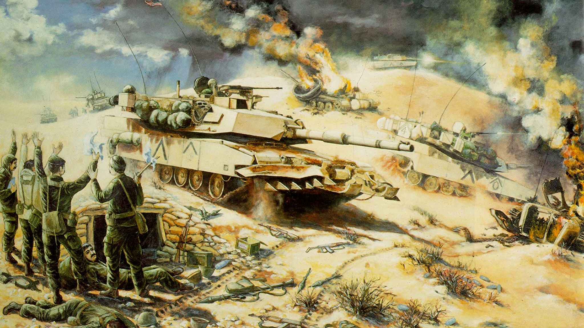 Операция военные танки. Танковые сражения Абрамс. Танковое сражение 1 мировой войны. Буря в пустыне операция 1991. Военные картины.