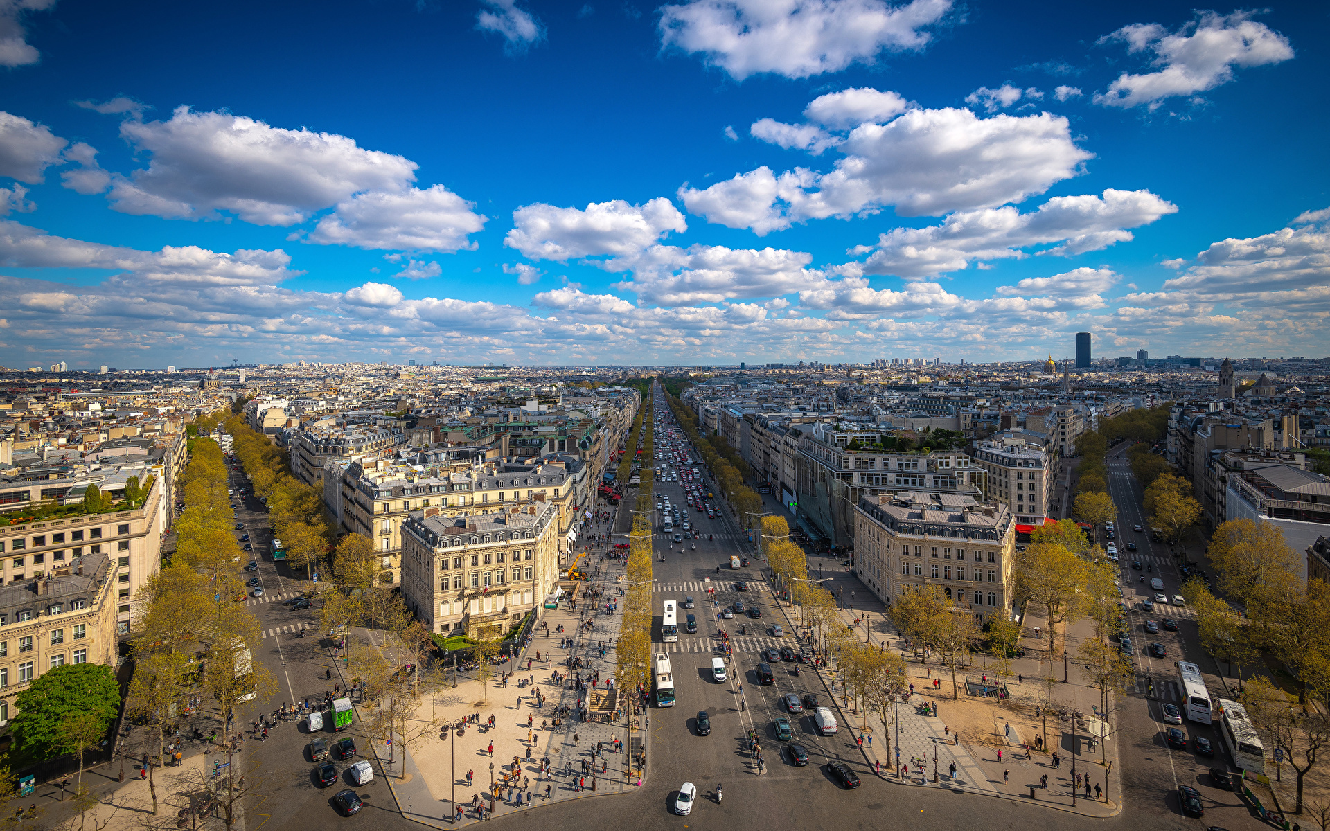 Images Paris France Place Charles de Gaulle Sky Street 1920x1200