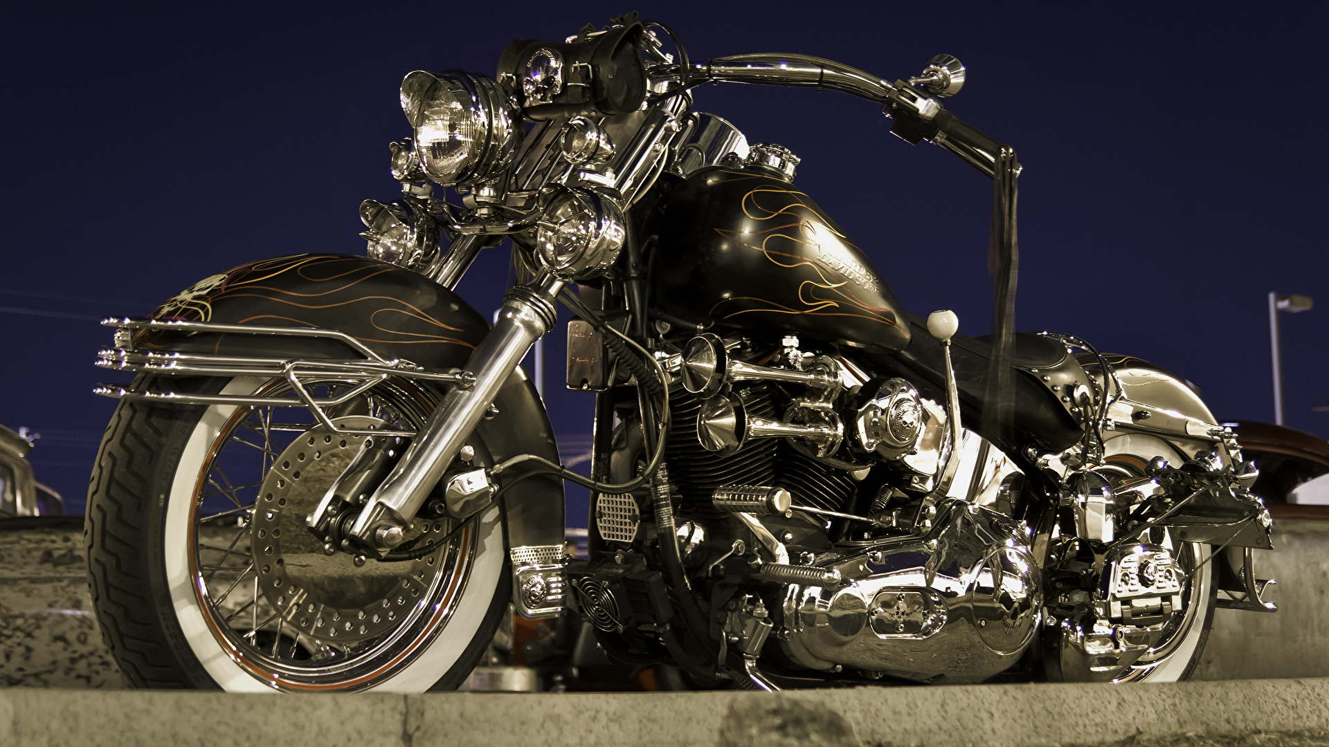 Wallpaper Harley Davidson Motorcycle 19x1080
