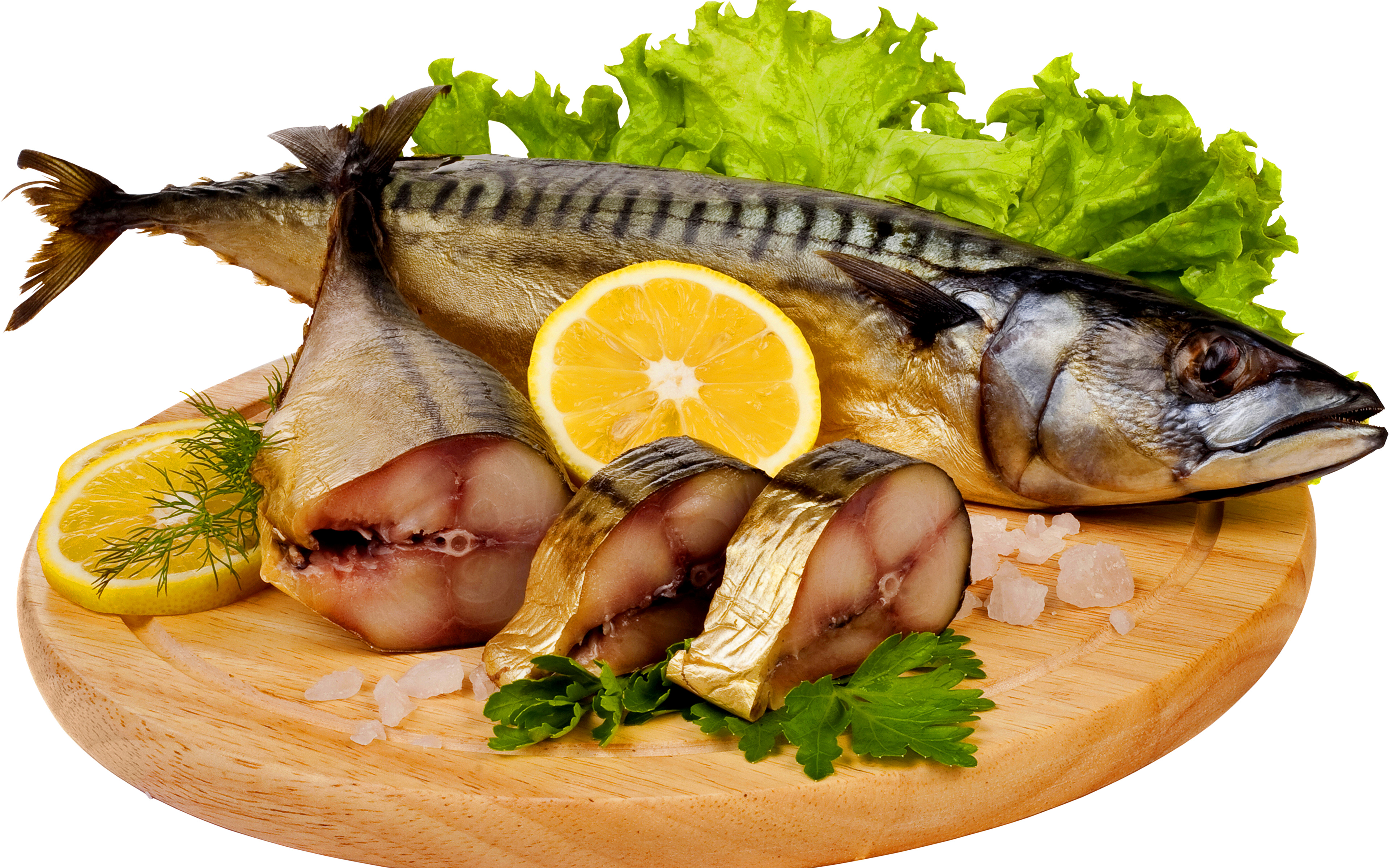 Foto's Citroenen Vissen - Voedsel Voedsel Zeevruchten 3840x2400 spijs