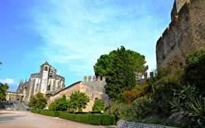 Bureaubladachtergronden Portugal Fort Struiken Tomar