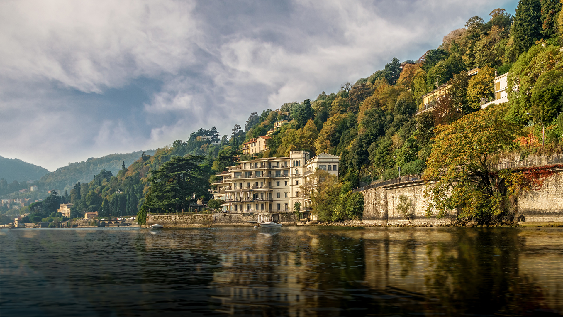 Фотография Венеция Италия Hotel Villa Flori Como Озеро 1920x1080