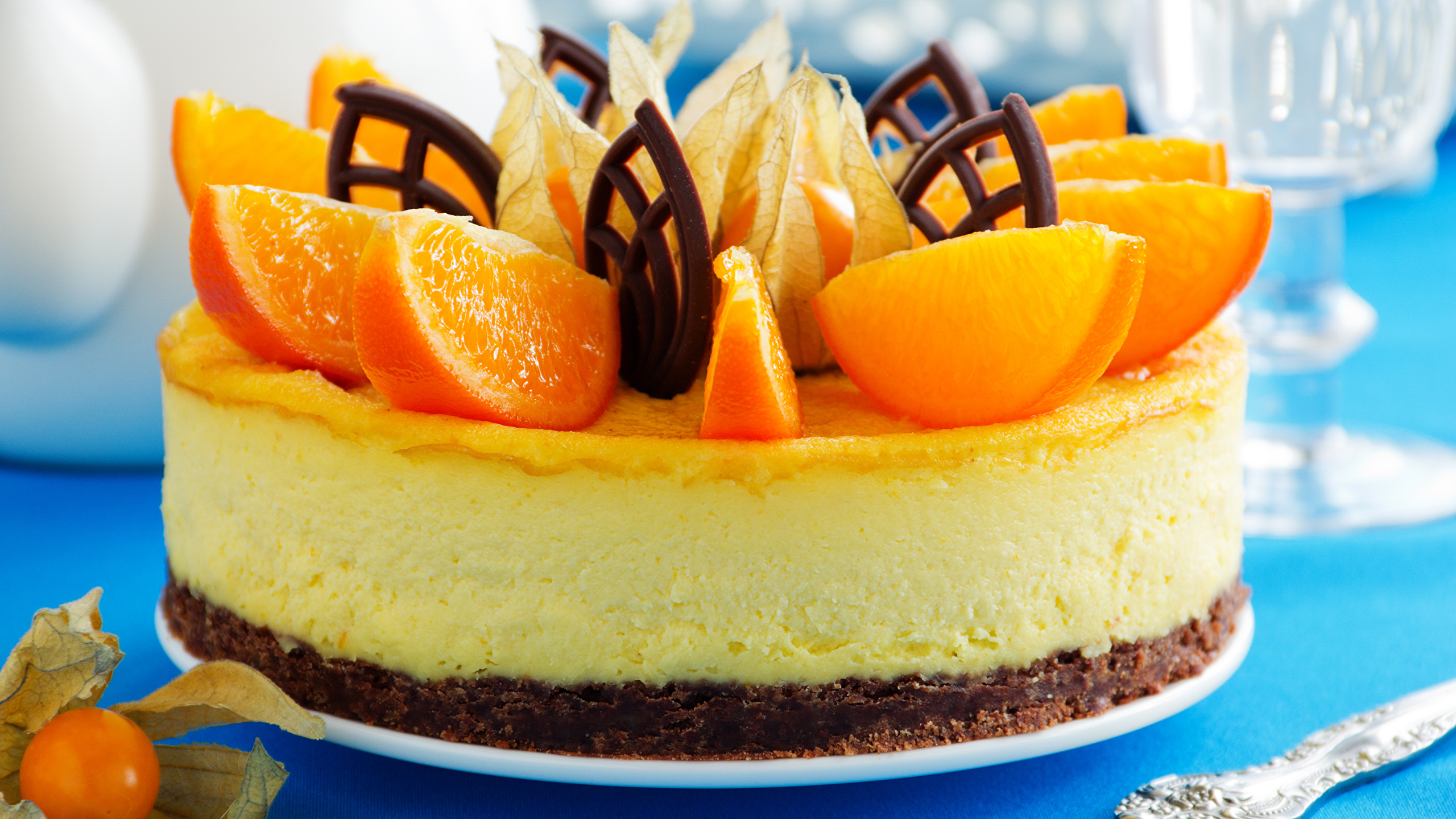 Sweets_Cakes_Orange_fruit_Chocolate_Desi