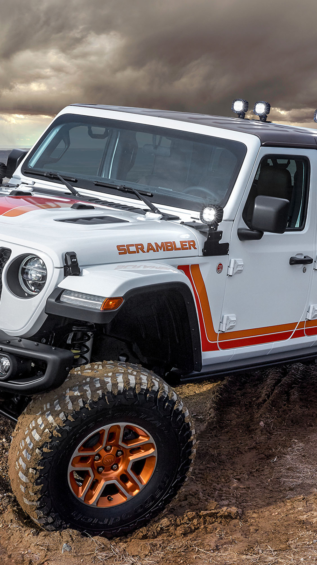 Фото Jeep SUV 2019 JT Scrambler Пикап кузов Белый машины 1080x1920