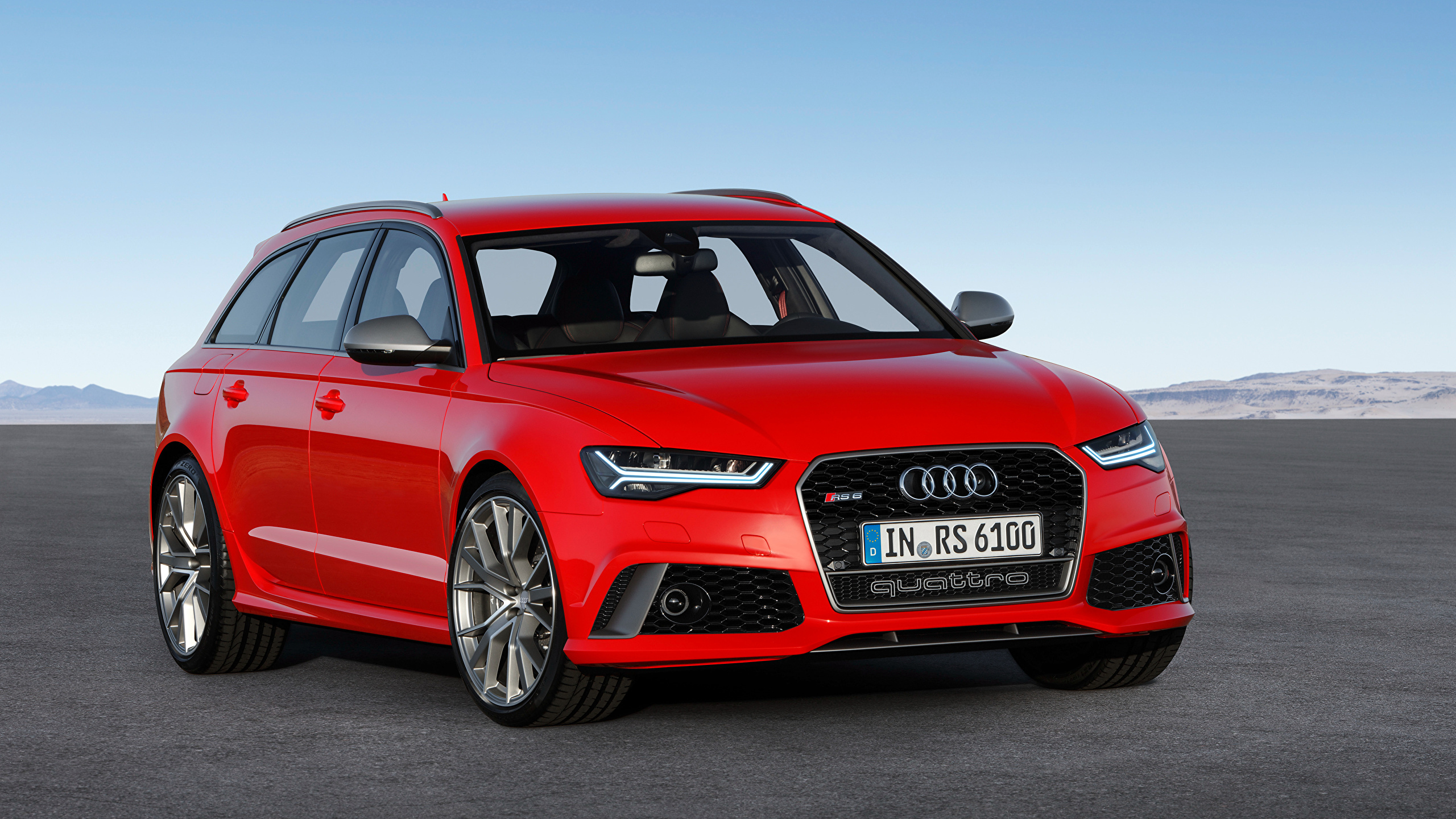 Wallpaper Audi Avant RS 6 Red automobile 2560x1440