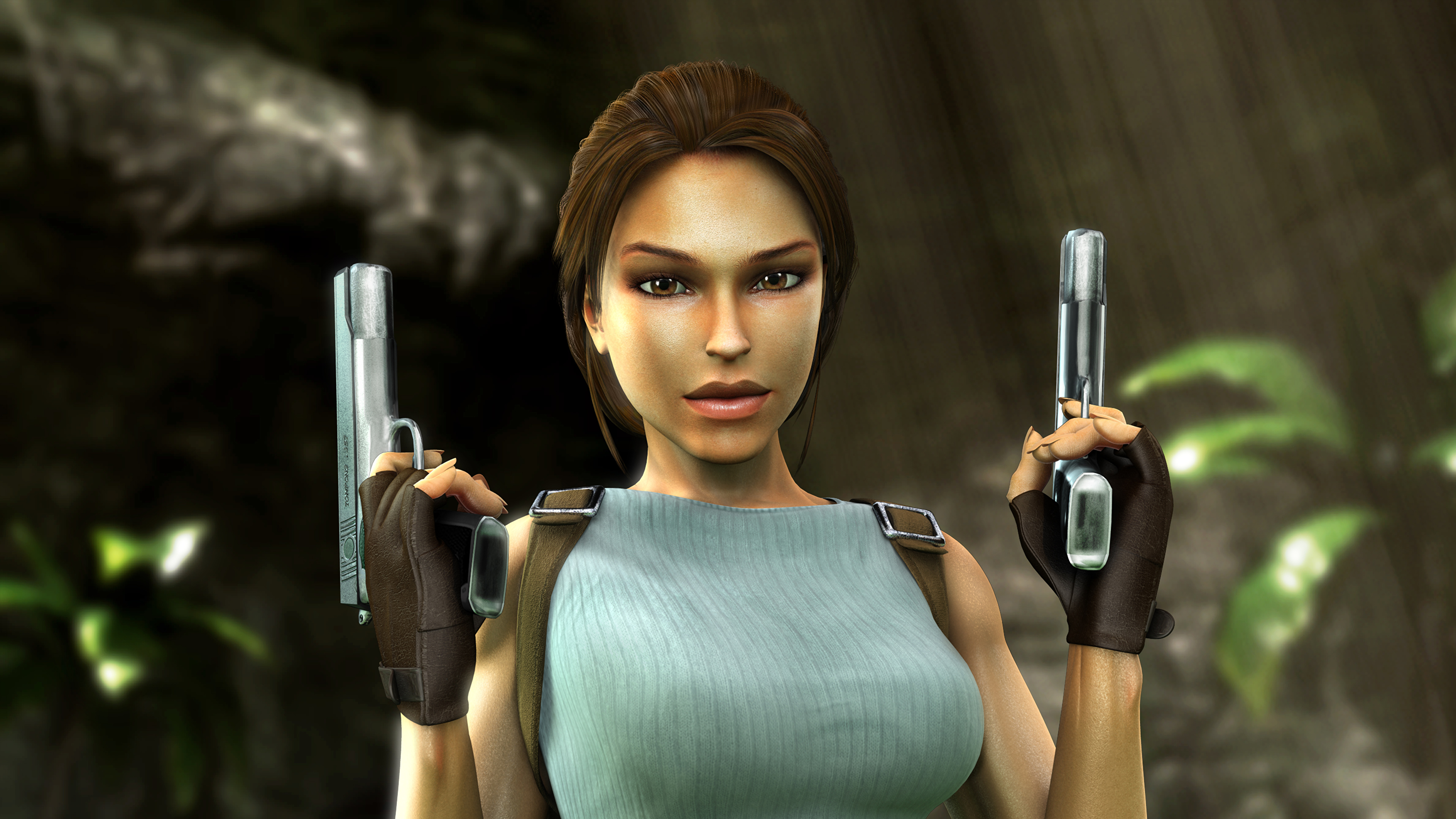 Picture Tomb Raider Anniversary Pistols Lara Croft young 3840x2160