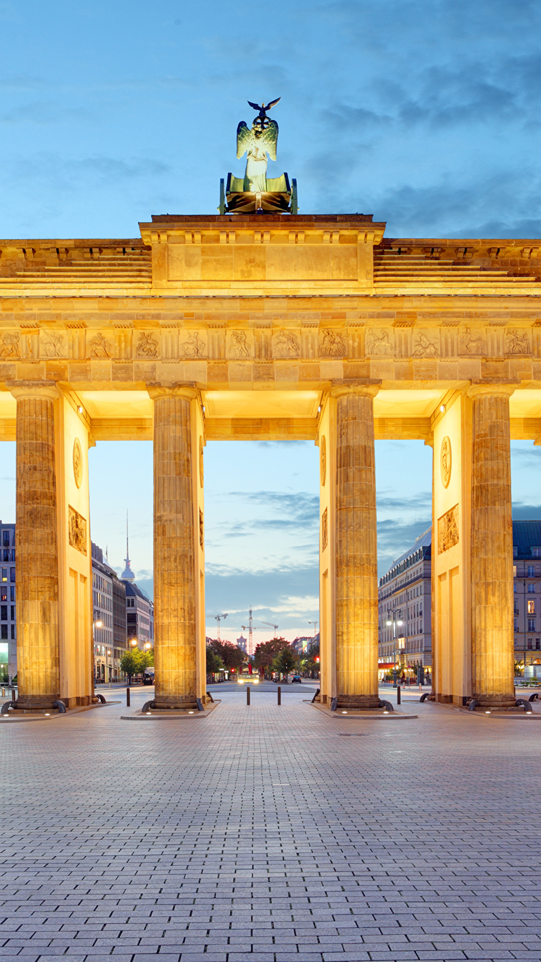 Image Cities Berlin Germany Town square Brandenburg Gate 1080x1920