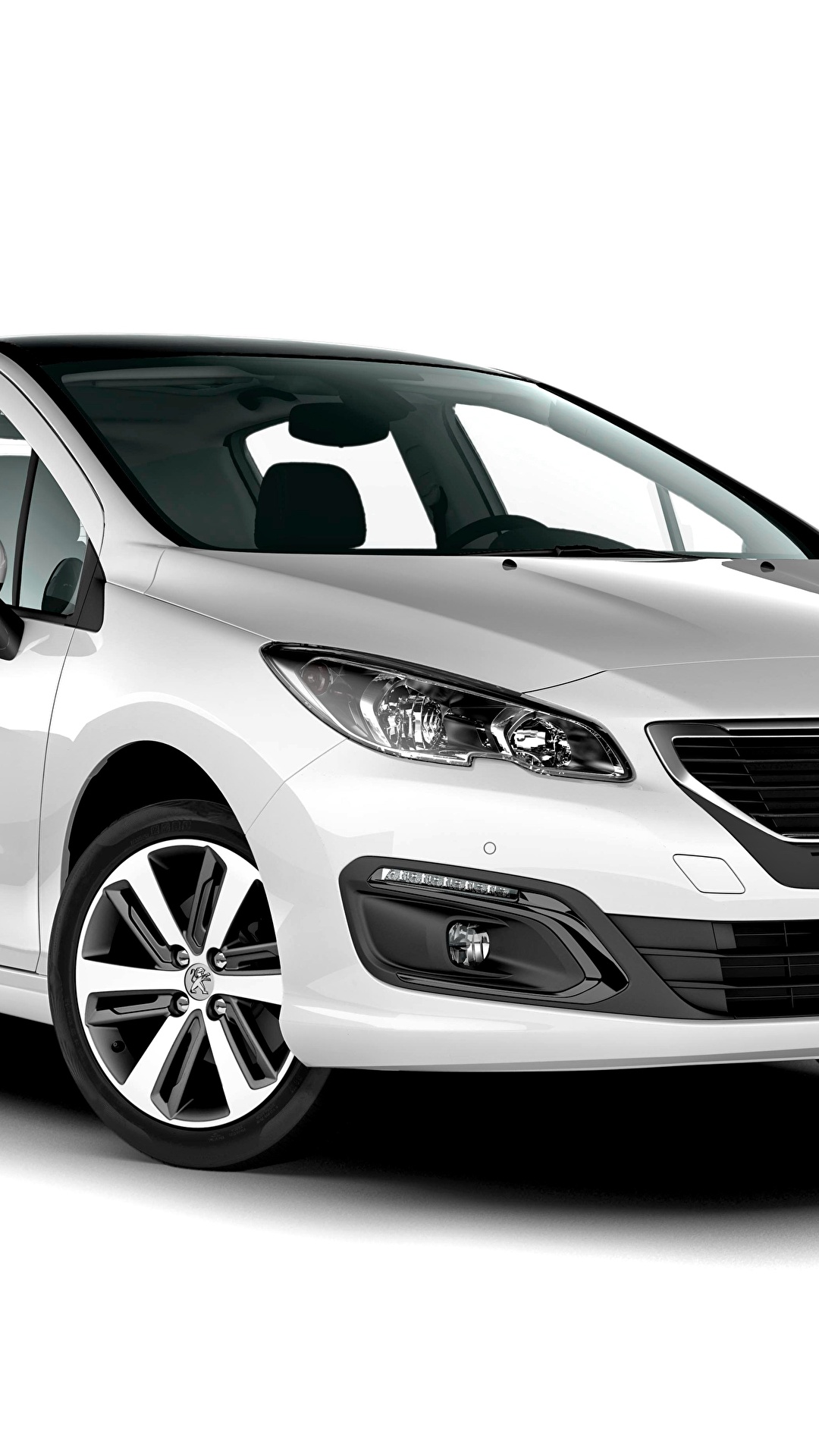 Обои для рабочего стола Peugeot 308 белая машины Белый фон 1080x1920