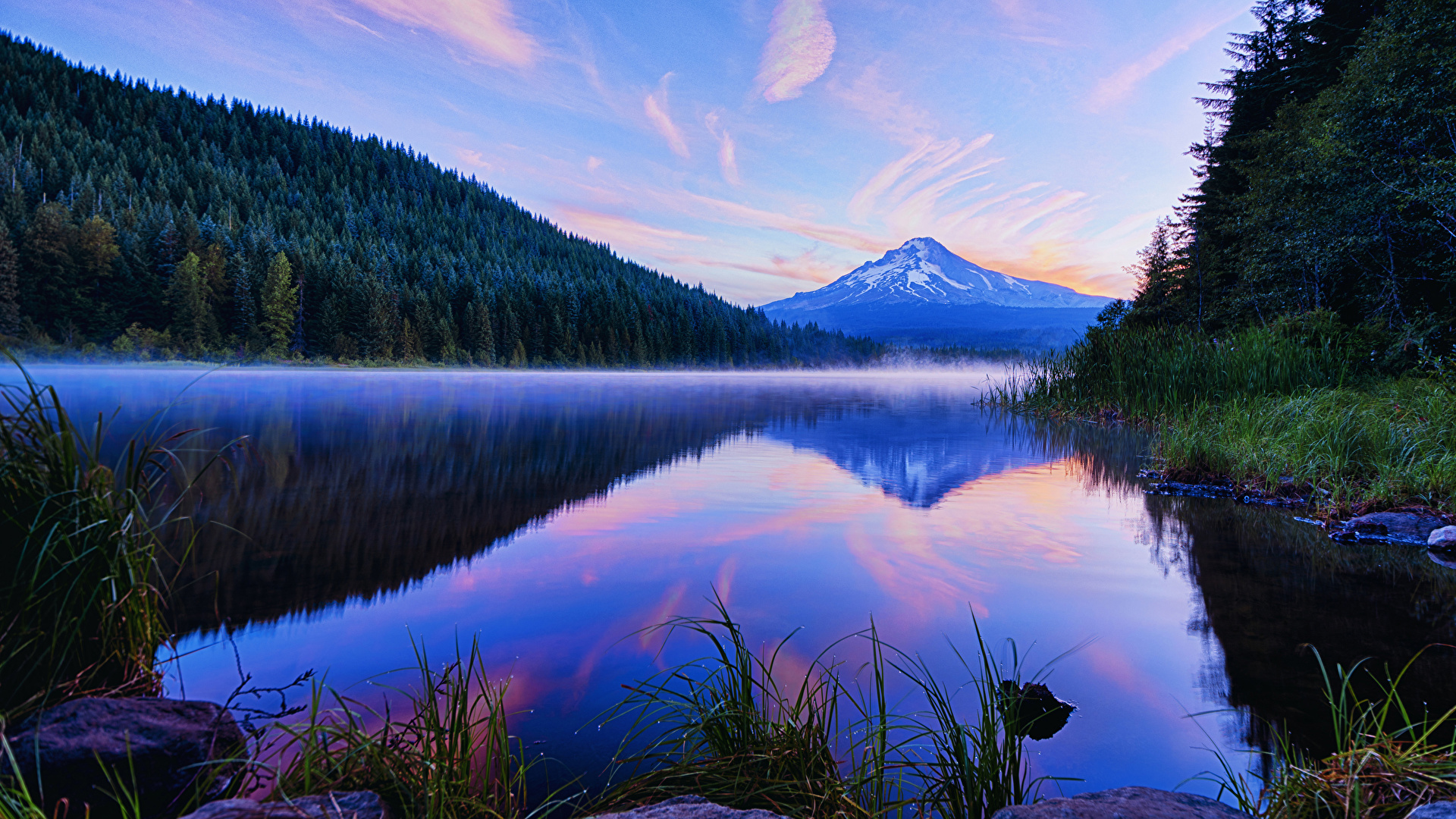 Desktop Hintergrundbilder Usa Trillium Lake Oregon Natur 1920x1080