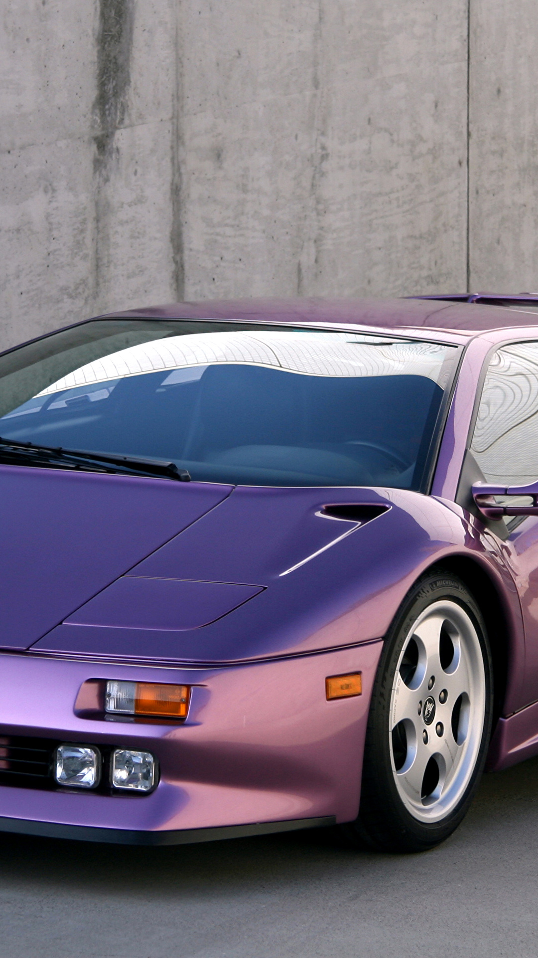 Картинки Lamborghini 1994-95 Diablo SE30 фиолетовые авто 1080x1920