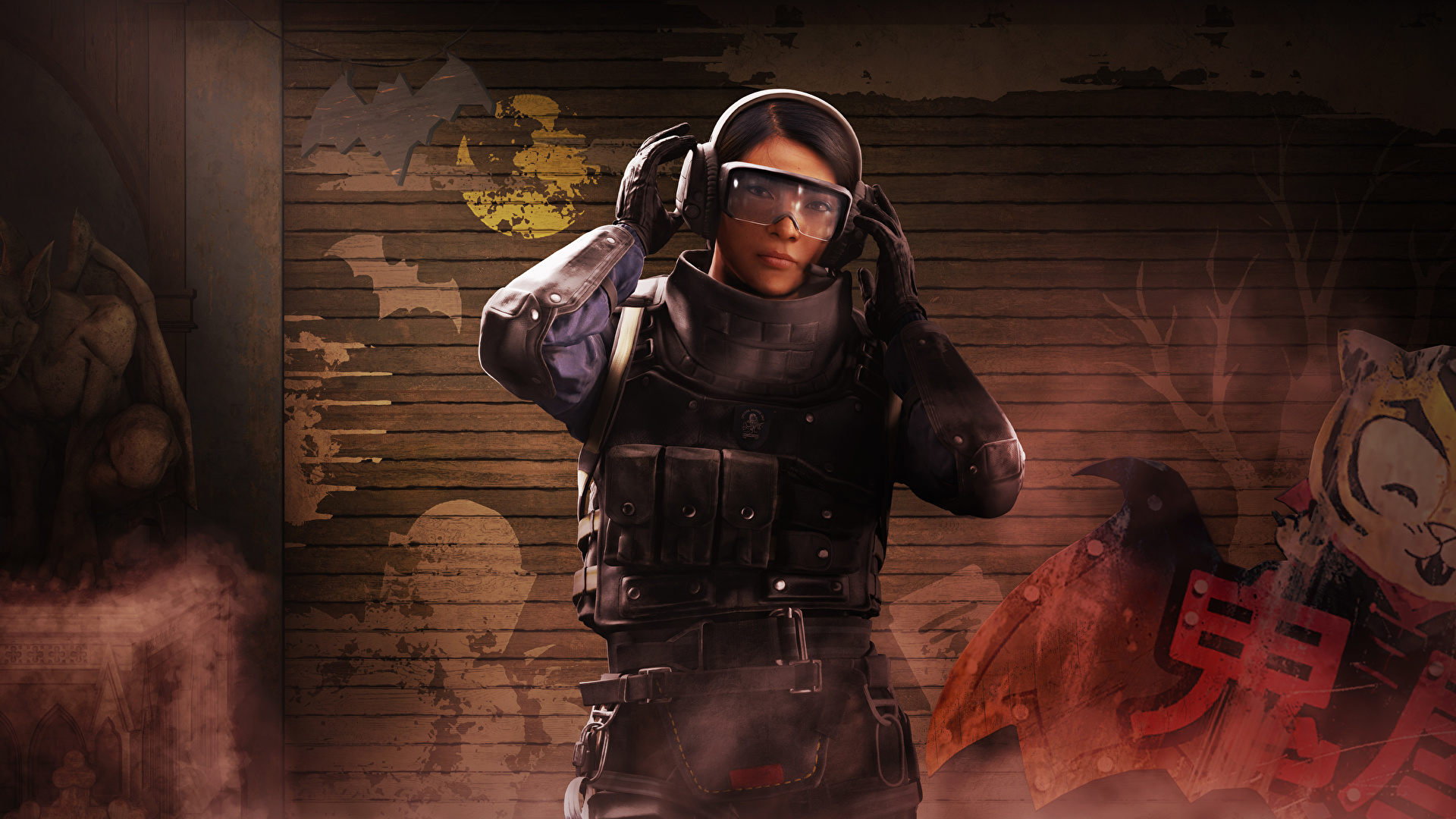 壁紙 19x1080 レインボーシックス シージ Operation Blood Orchid Ying Operator 眼鏡 ヘッドフォン ゲーム 少女 ダウンロード 写真