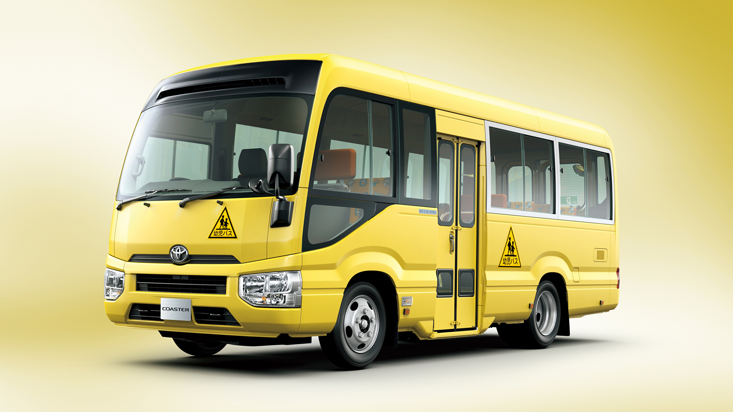 Картинки машины Автобус 2016-17 Toyota Coaster School Bus 2560x1440