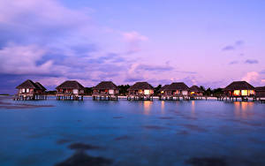 Fonds d'écran Maldives Tropique Bungalow