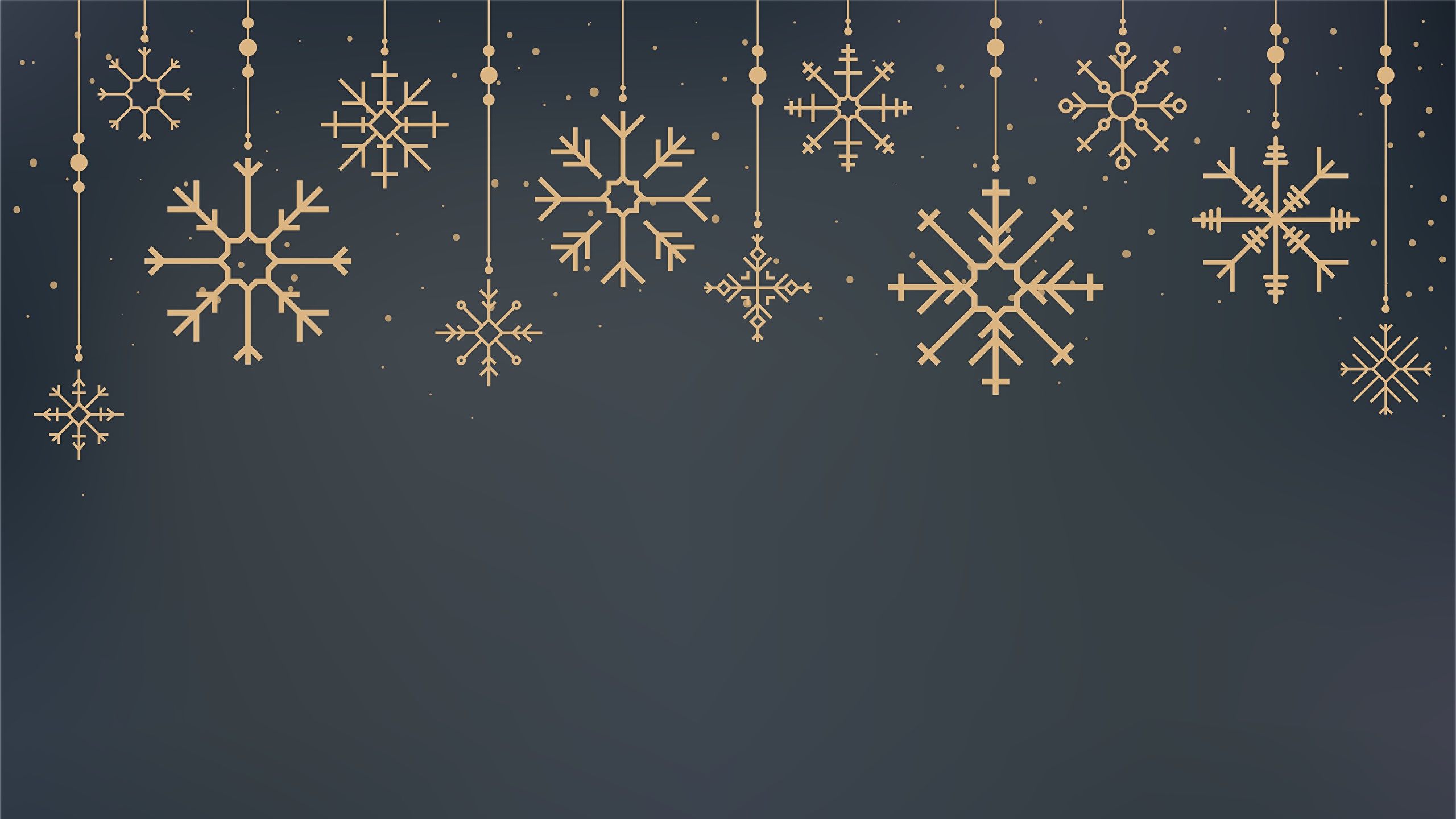 Desktop Wallpapers Christmas Snowflakes Template greeting 2560x1440